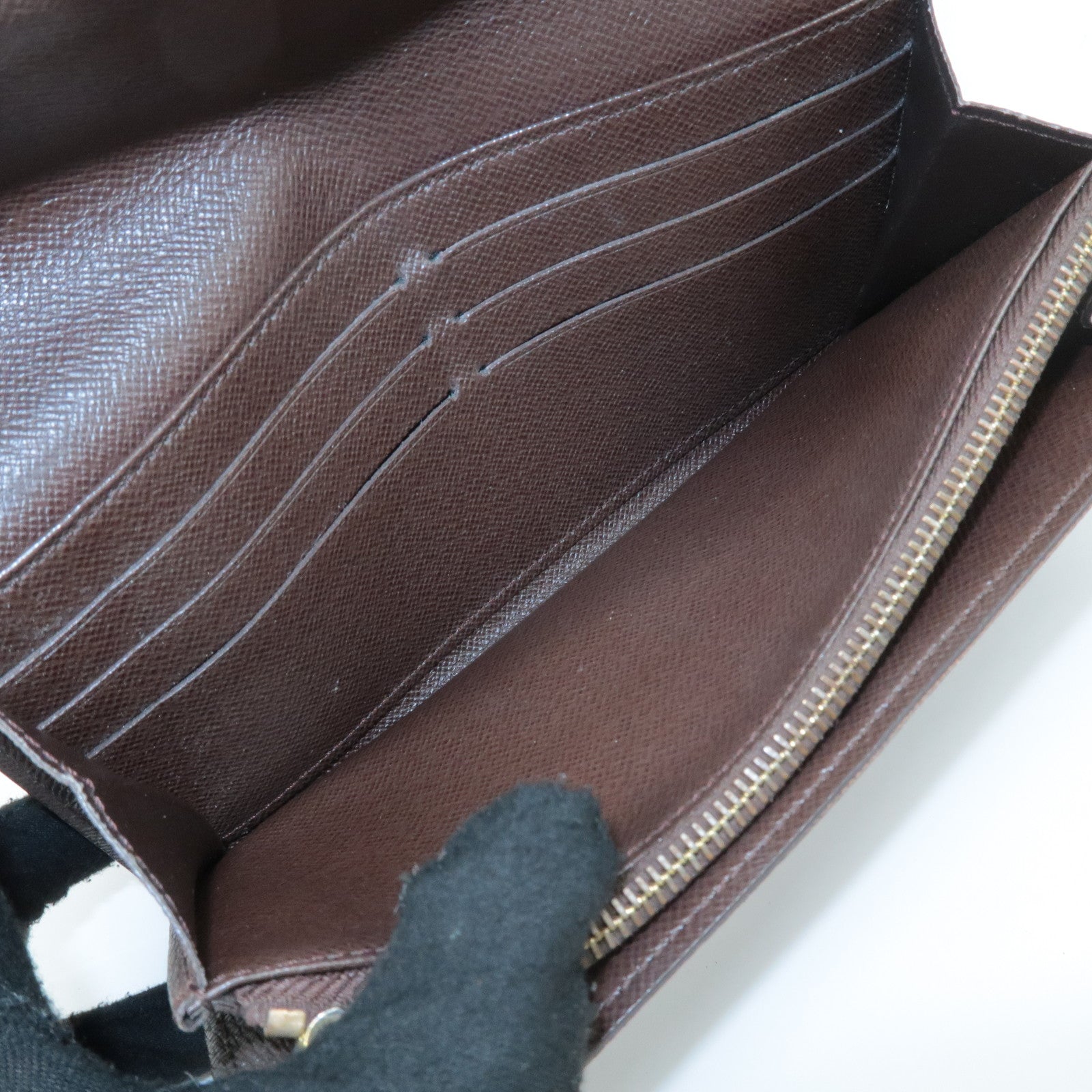 Louis Vuitton Damier Set of 2 Long Wallet N61734 Used