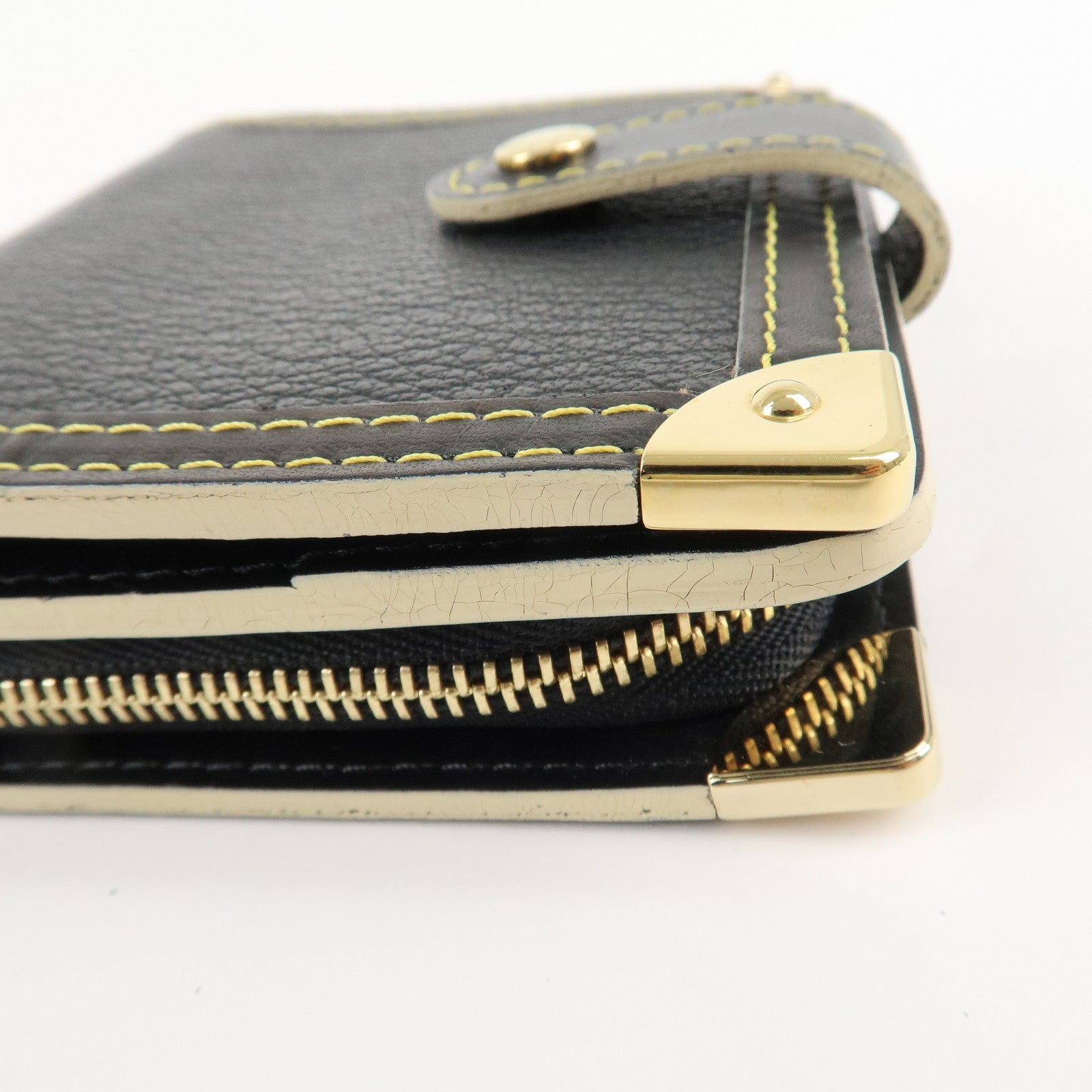 Louis Vuitton Suhali Compact Zip Bi-fold Wallet Noir M91828 Used