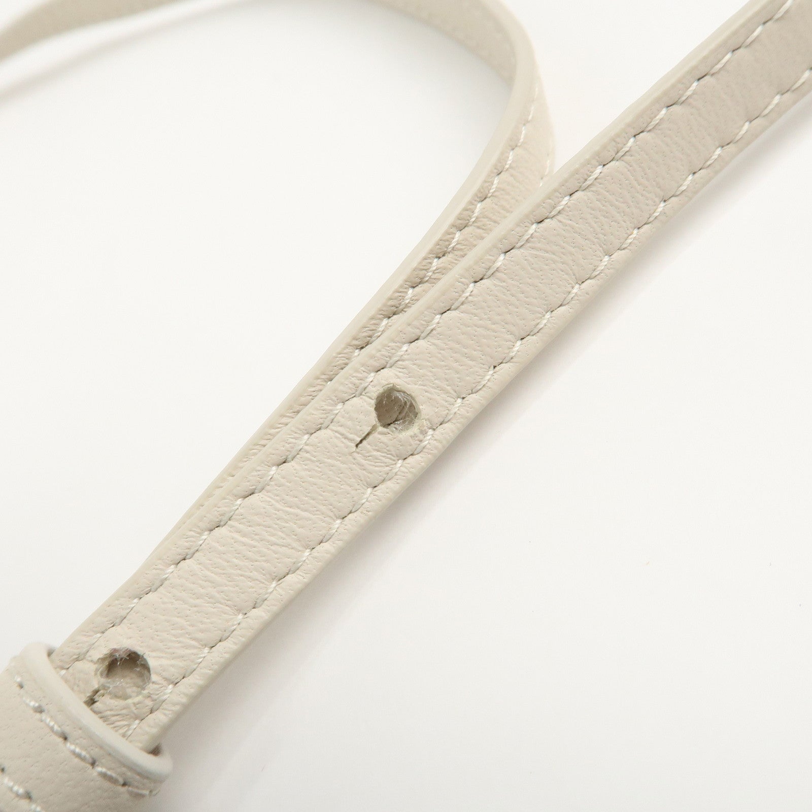 BOTTEGA VENETA Intrecciato Leather Shoulder Bag Ivory Used