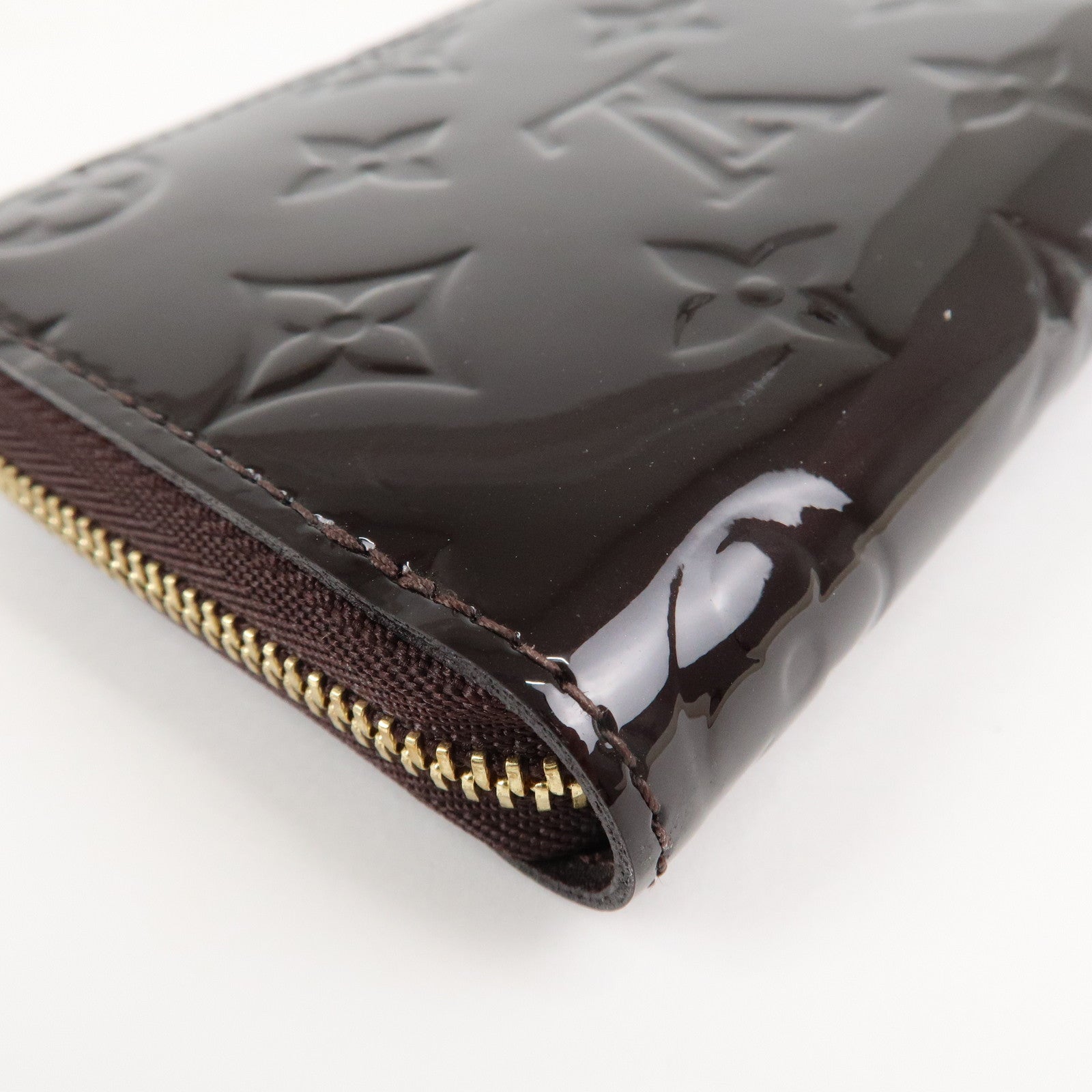 Louis Vuitton Monogram Vernis Zippy Coin Purse Amarante M93607 Used