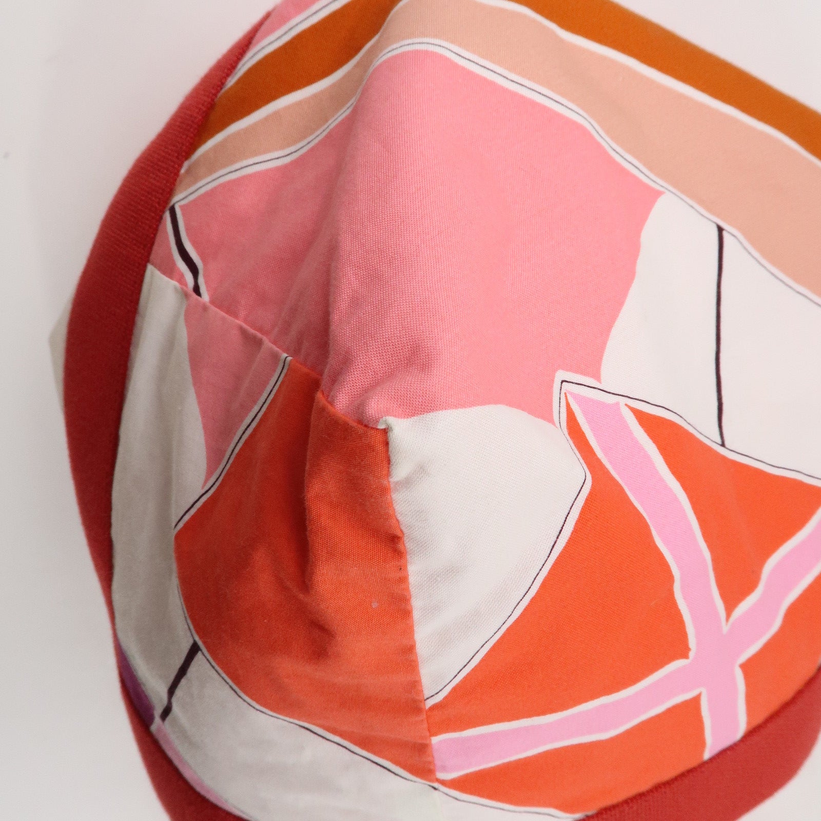 HERMES Cotton Beach Bag Cabas Drapeaux au vent Pink Used