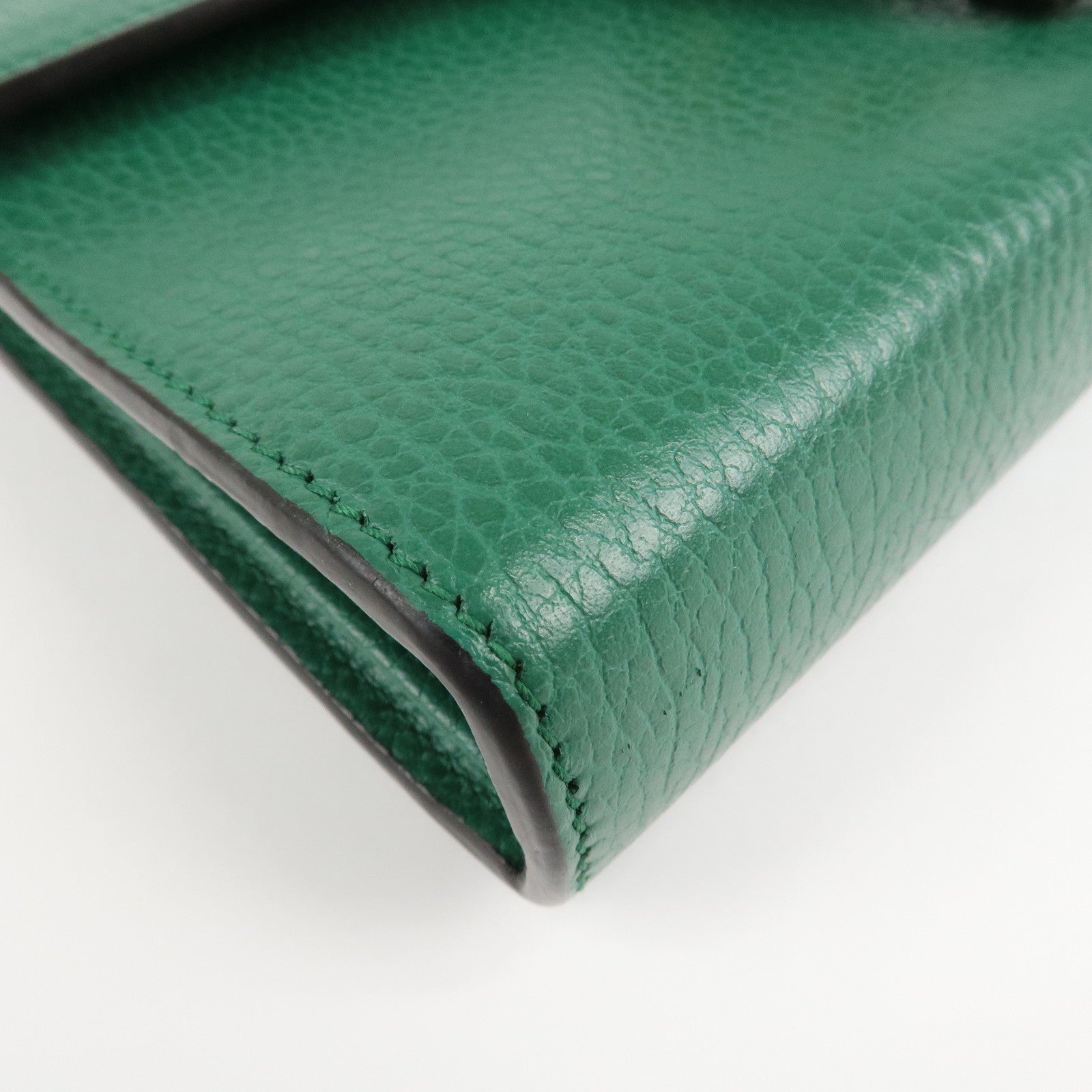 GUCCI Dionysus Leather Chain Shoulder Bag Green 401231 Used