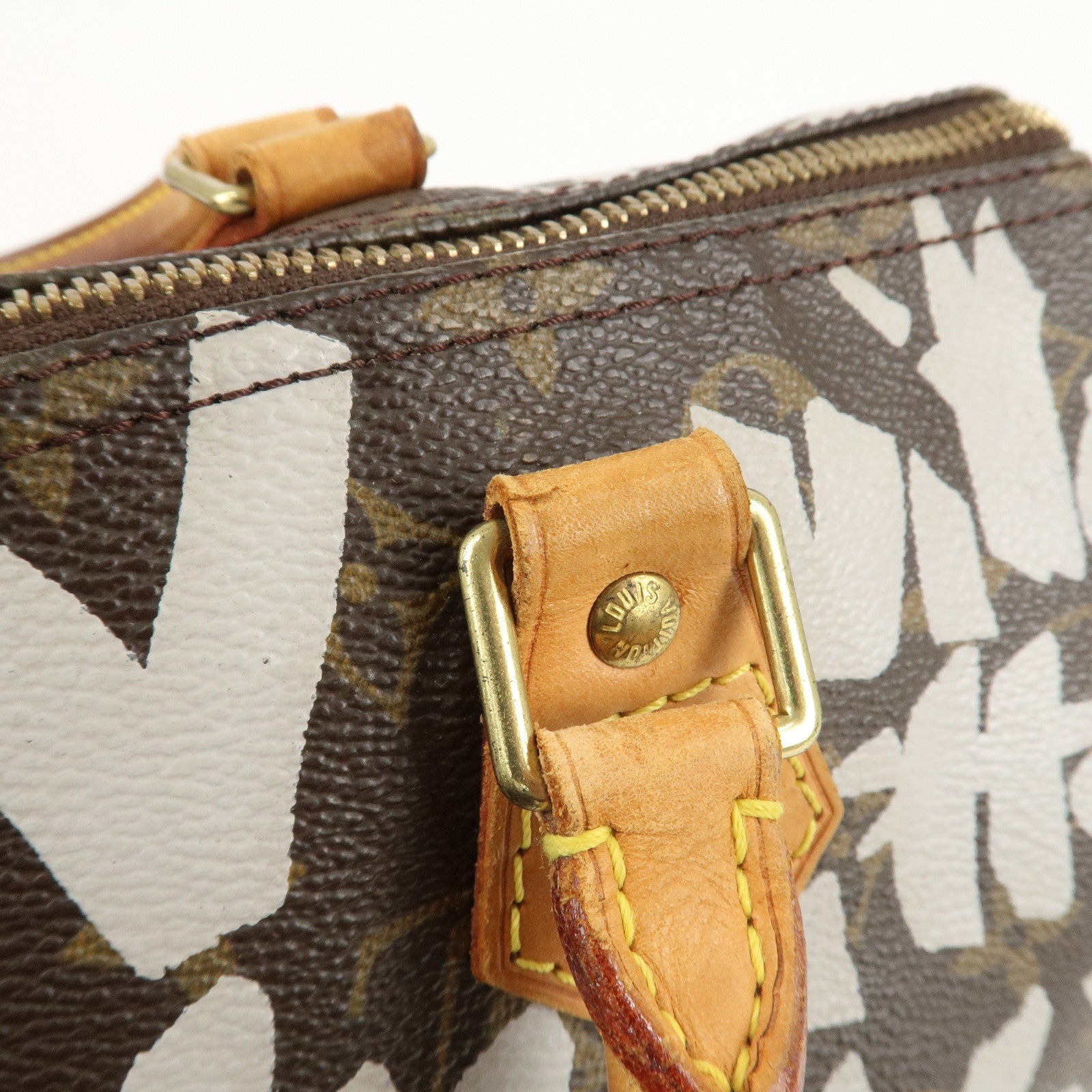 Louis Vuitton Monogram Graffiti Speedy 30 Boston Bag M92195 Used
