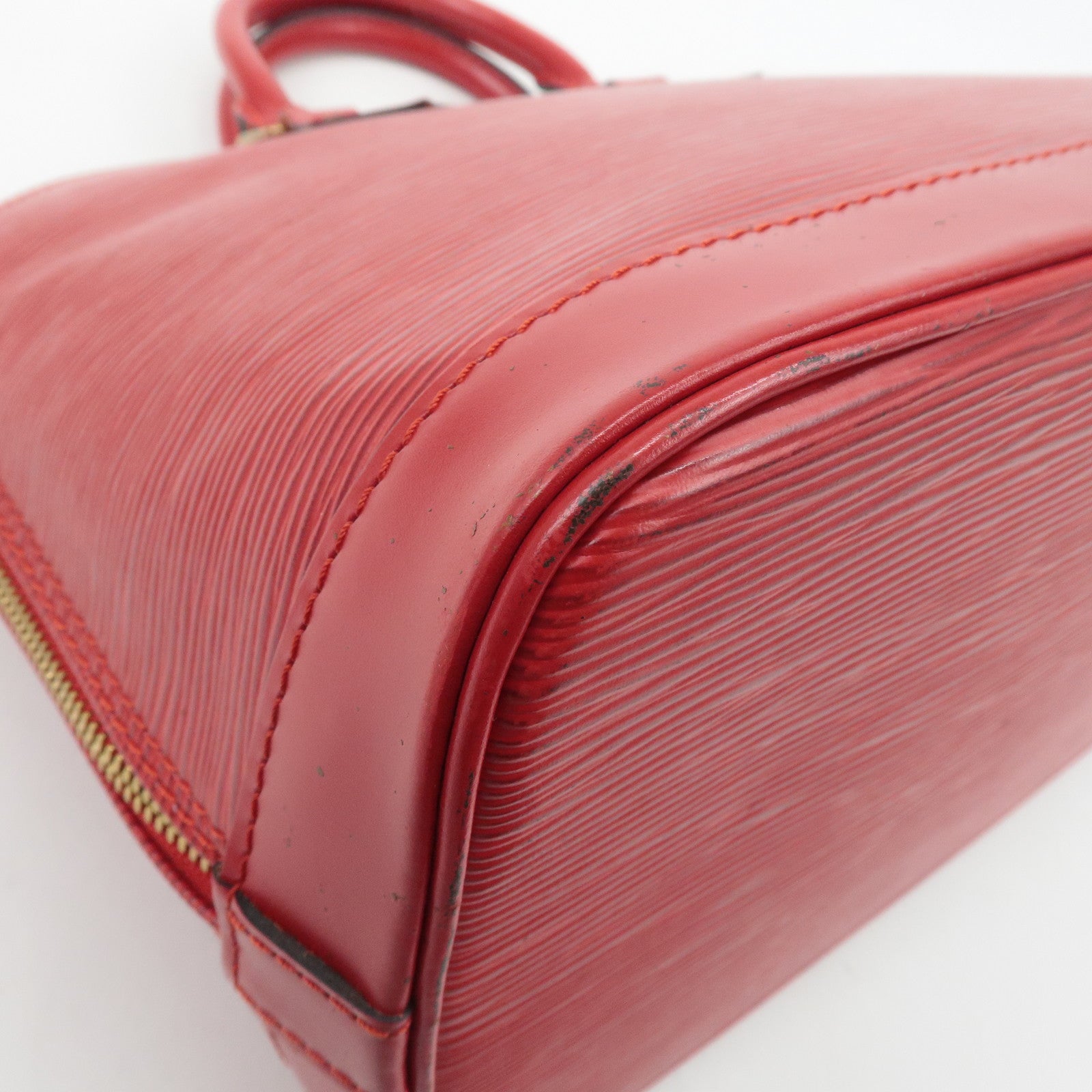 Louis Vuitton Epi Alma Hand Bag Castilian Red Used