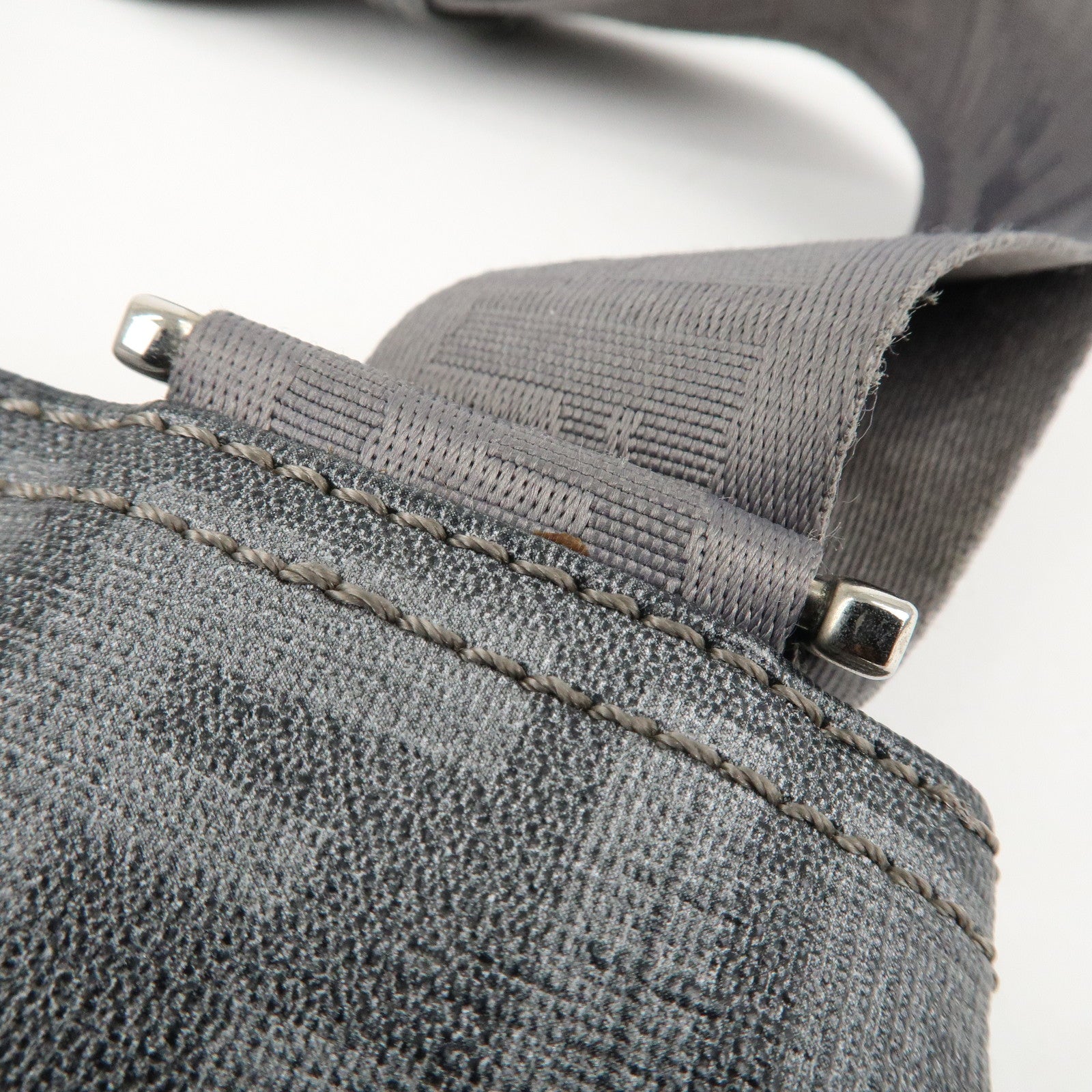 FENDI Zucca PVC Crossbody Bag Shoulder Bag Gray 7VA247 Used