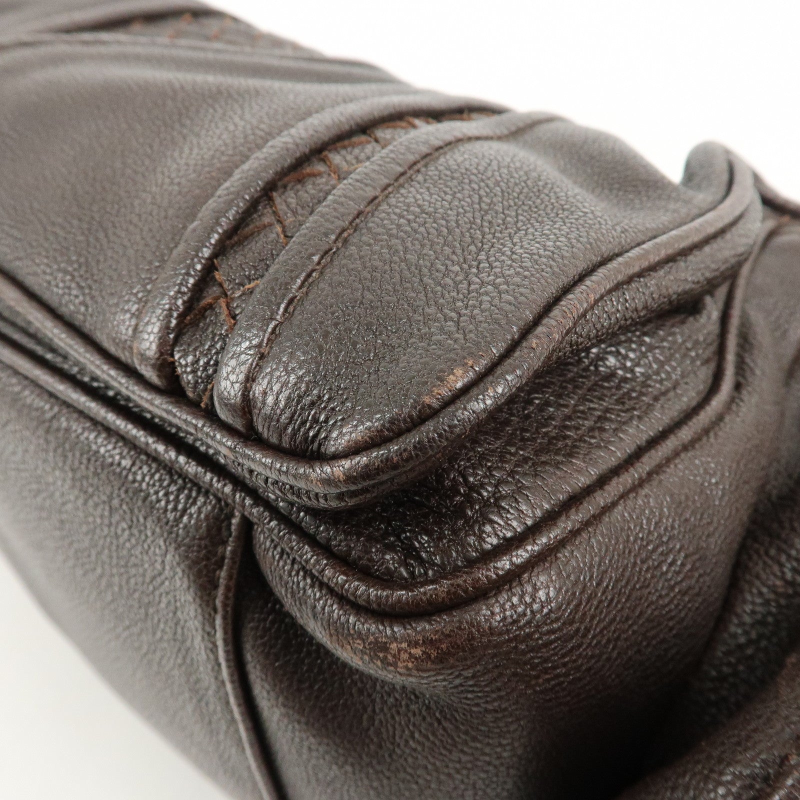 BOTTEGA VENETA Intrecciato Leather Shoulder Bag 179309 Used