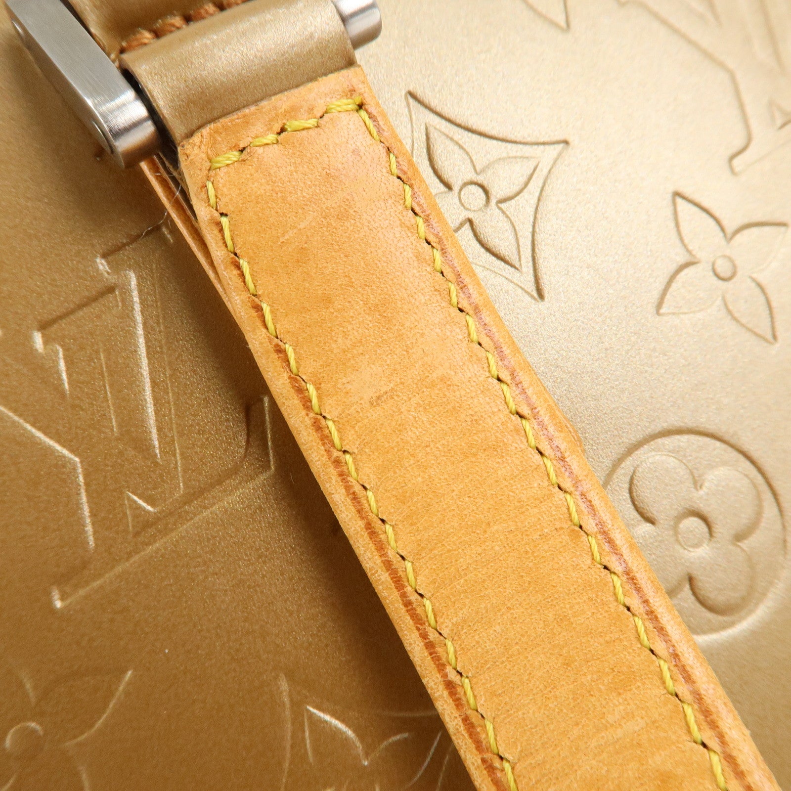 Louis Vuitton Monogram Matte Shelton Hand Bag Ambre M55177 Used