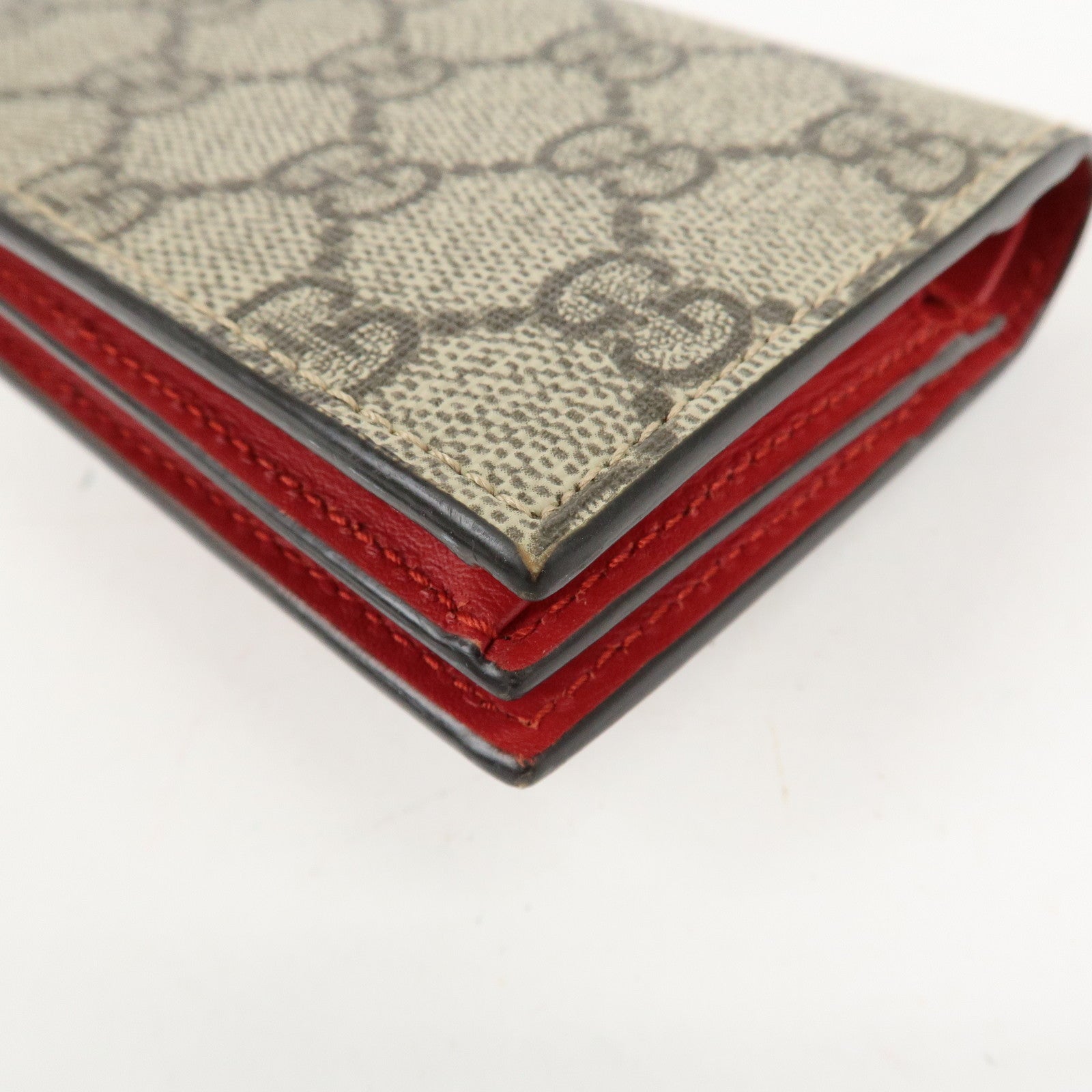 GUCCI Interlocking GG Supreme Plastic Card Case Coin Case Cherry Used