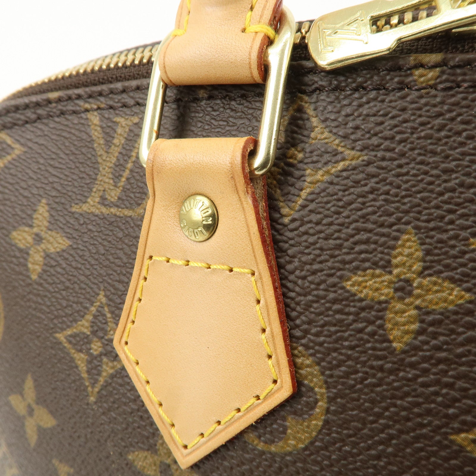 Louis Vuitton Monogram Alma Hand Bag Brown M51130 Used