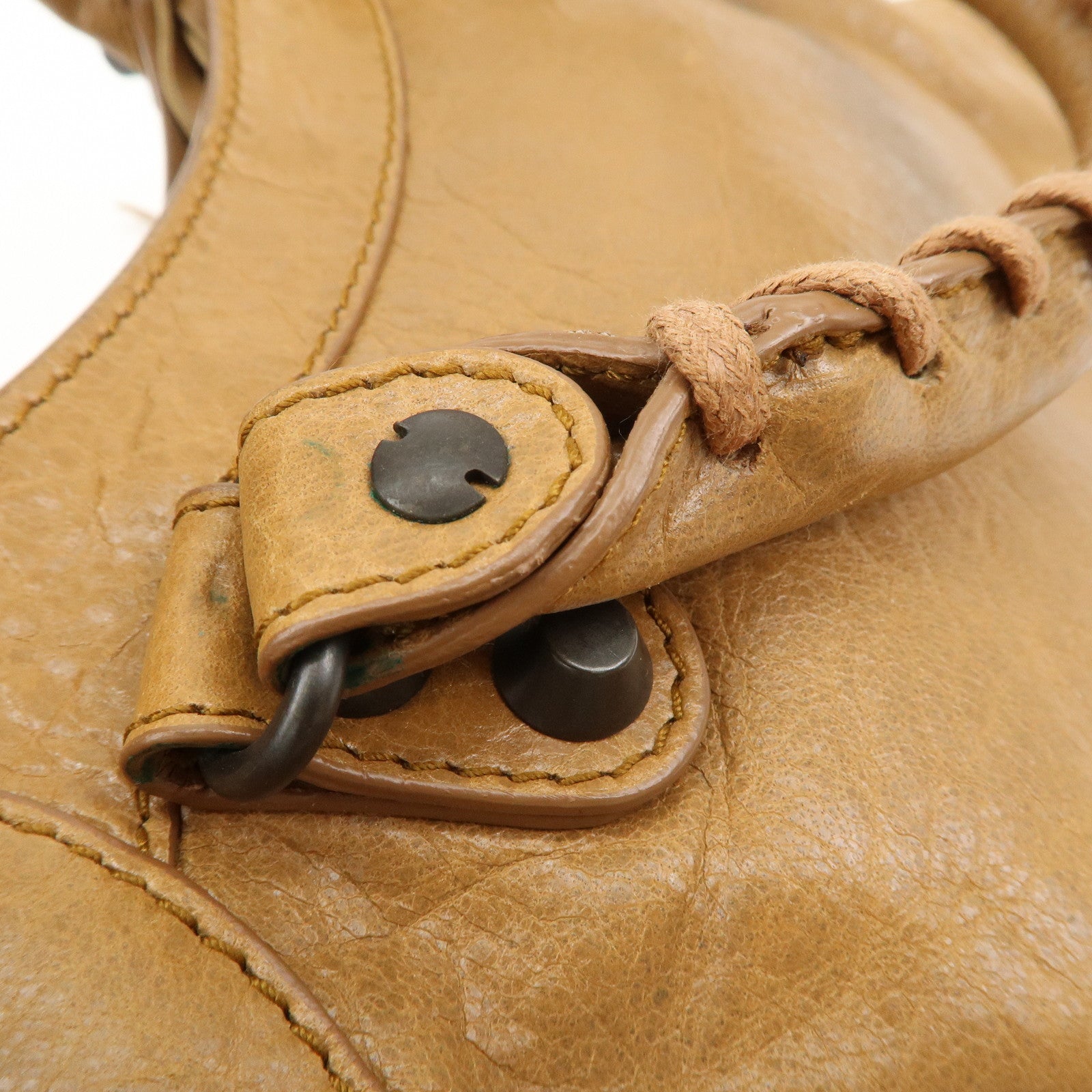 BALENCIAGA Mini City Leather Classic 2Way Bag Brown 300295 Used