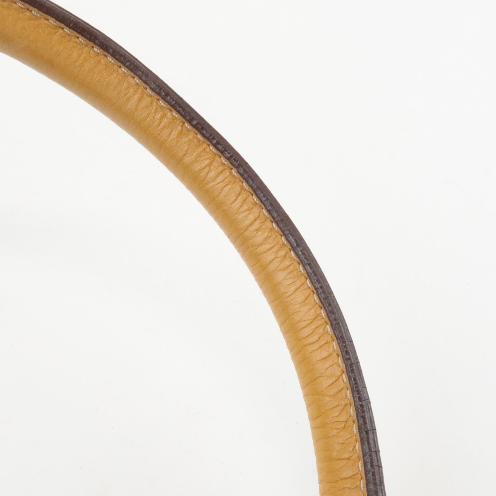 Christian Dior Leather Tote Bag Shoulder Bag Mustard Silver HDW Used