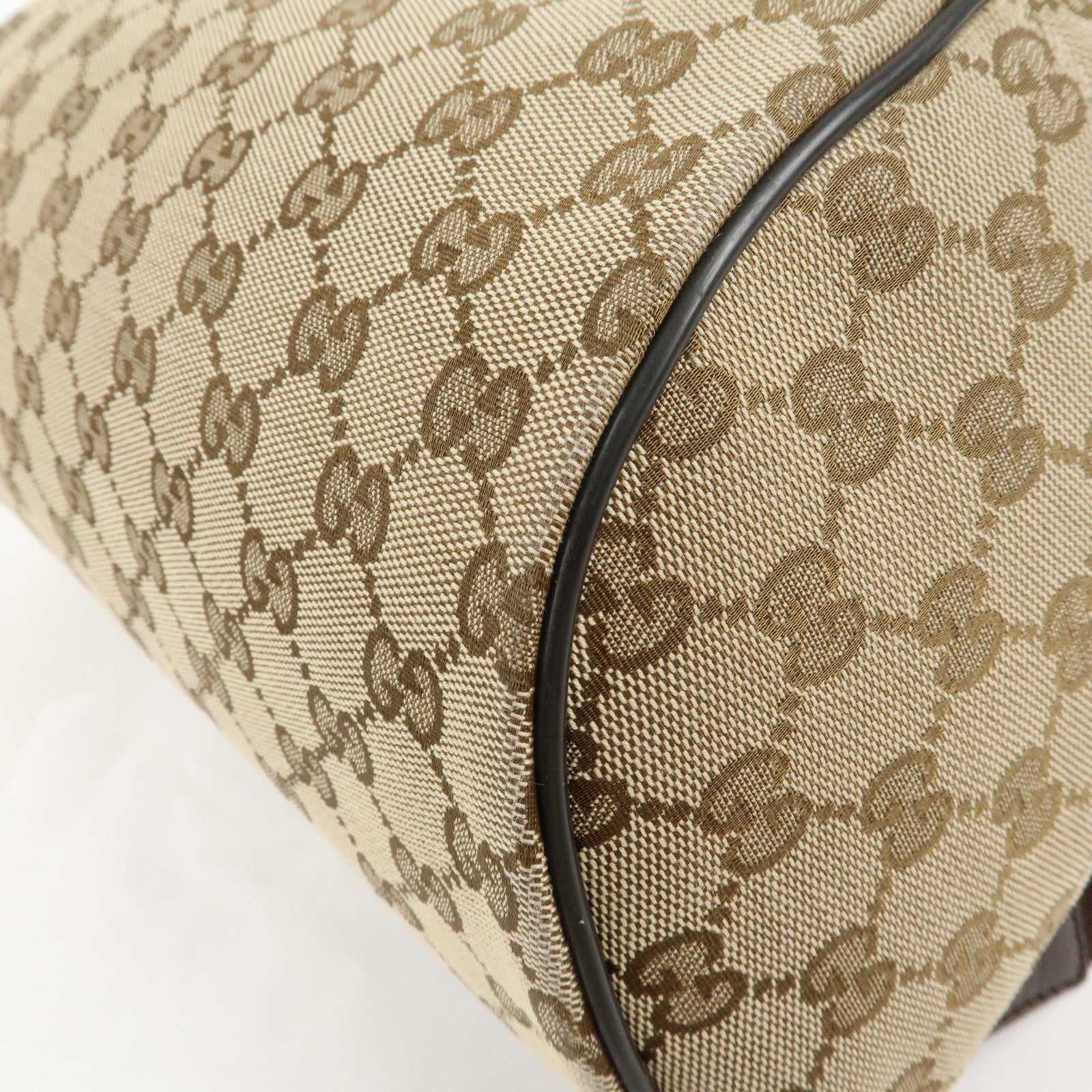 GUCCI GG Canvas Leather Backpack Beige Brown 449906 Used