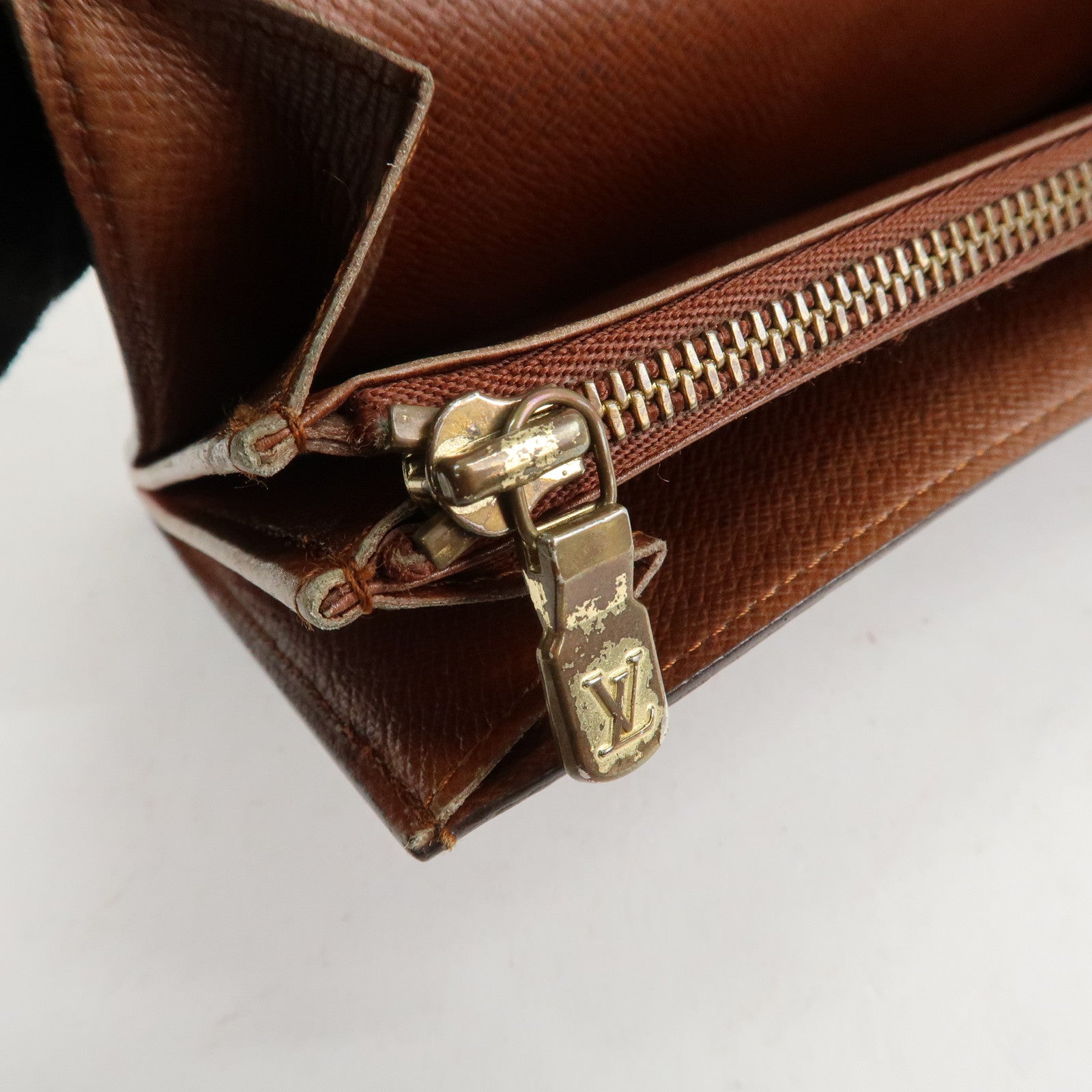 Louis Vuitton Monogram Set of 2 Long Wallet Brown M61723 Used