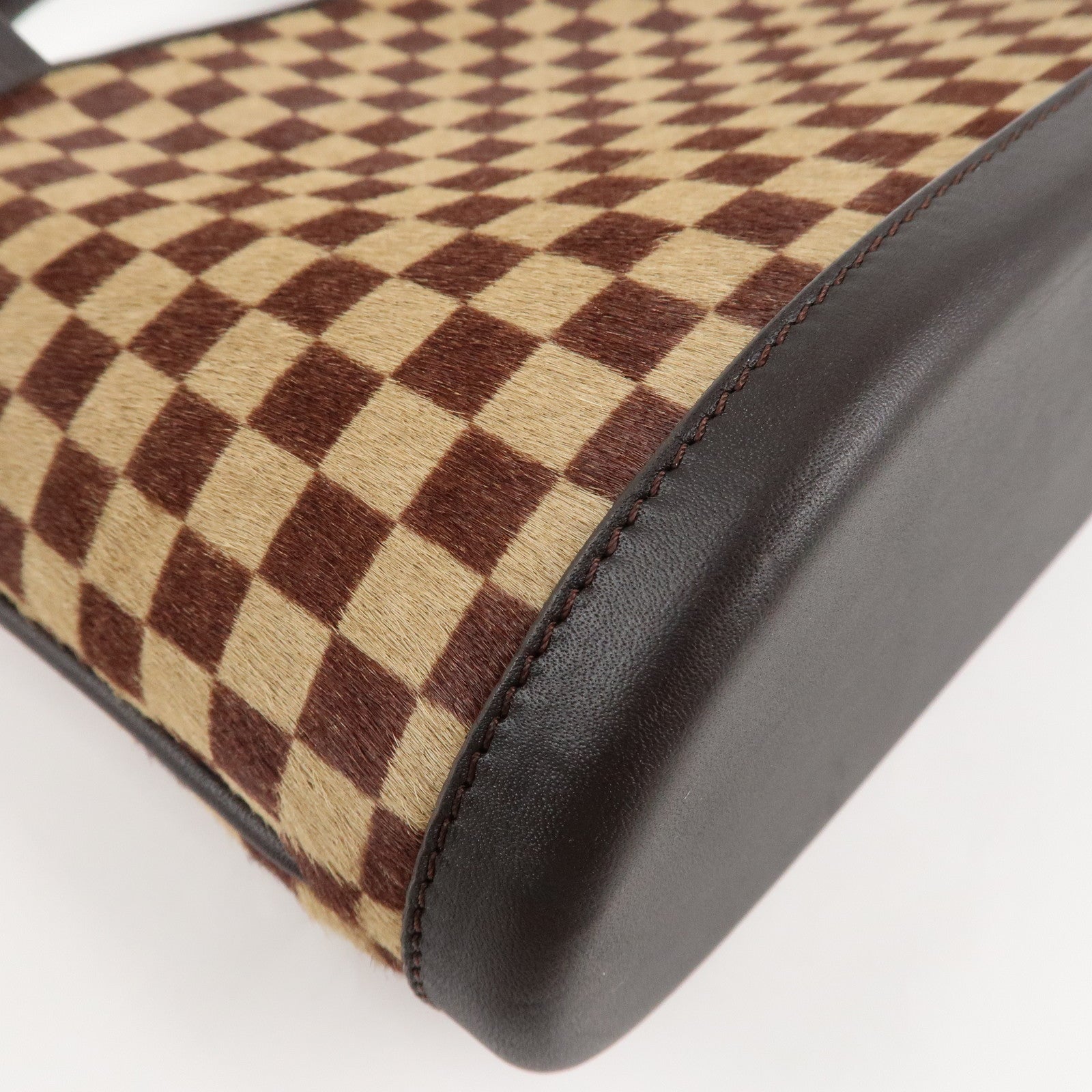 Louis Vuitton Damier Sauvage Impala Hand Bag Beige Brown M92133 Used