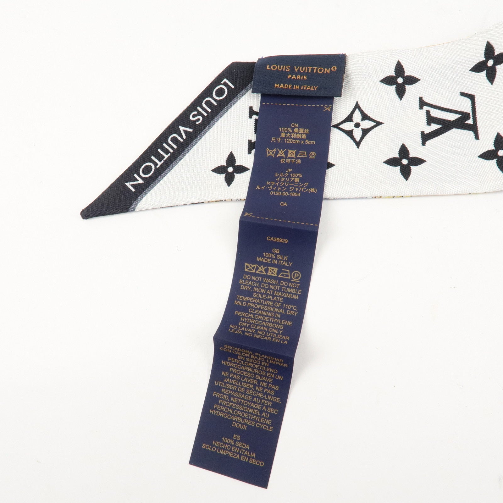 Louis Vuitton Bandeau BB Let's Go 100% Silk Scarf Twilly M76442 Used