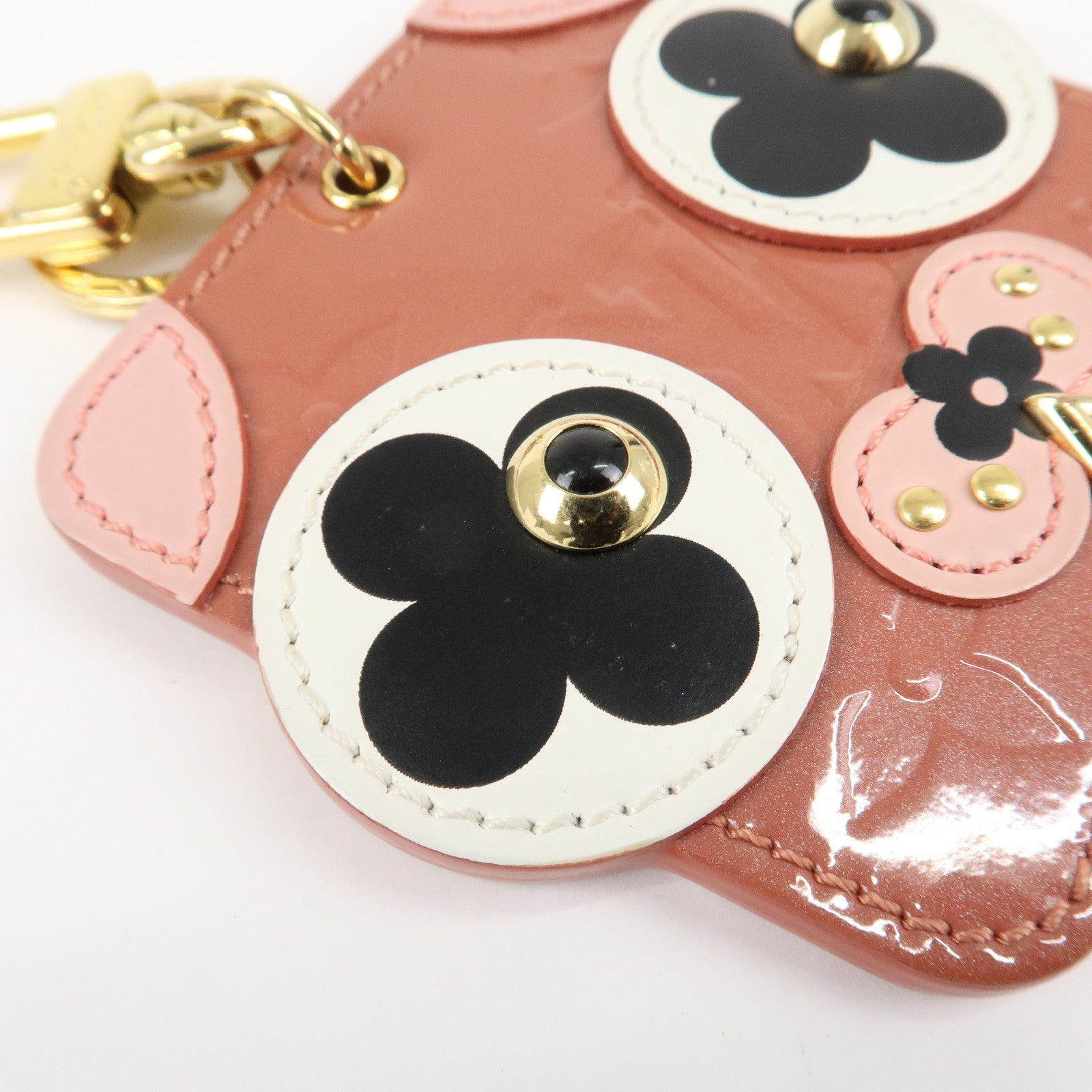Louis Vuitton Monogram Vernis Porte Cles Animal Face M68217 Used
