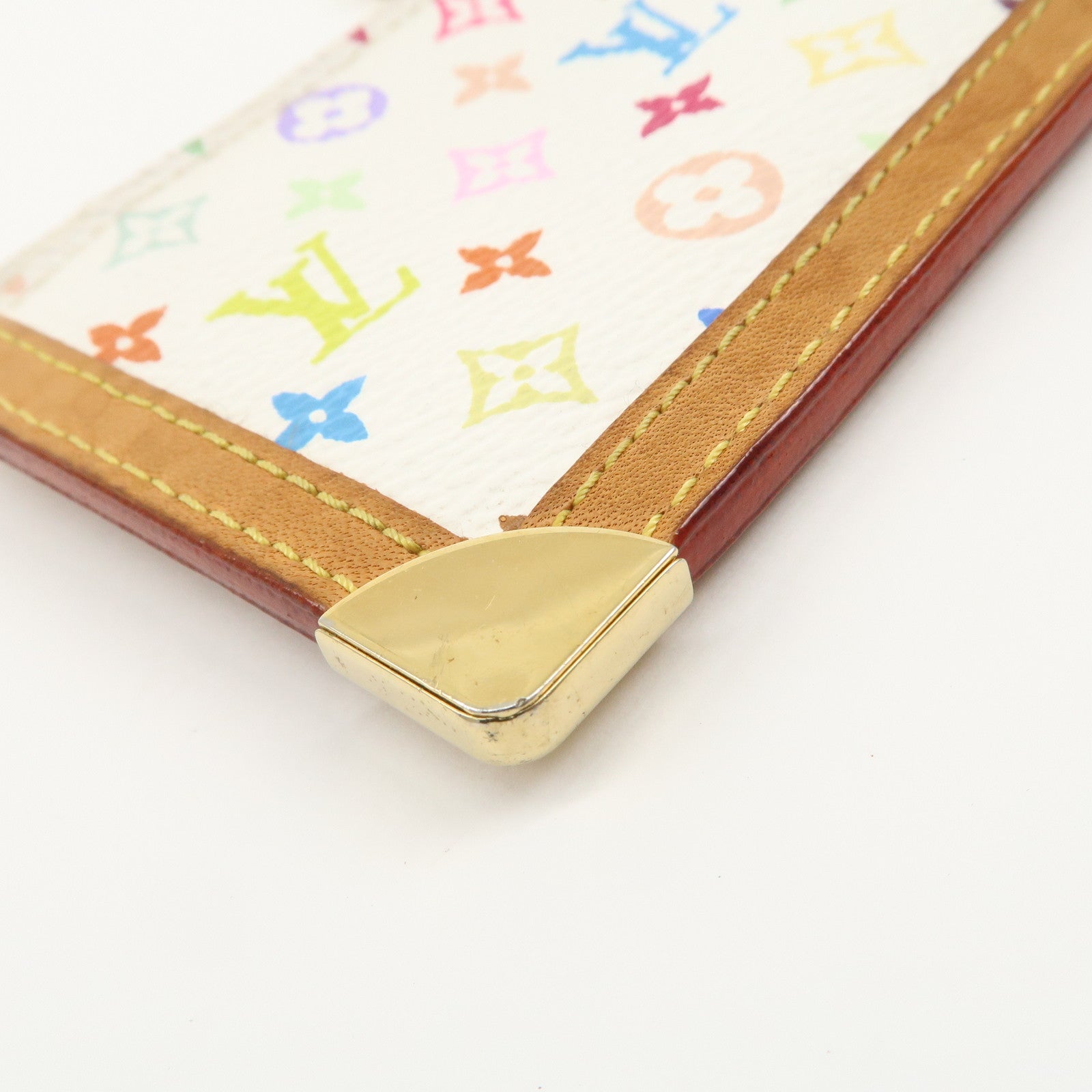 Louis Vuitton Monogram Multicolor Pochette Cles Blanc M92655 Used