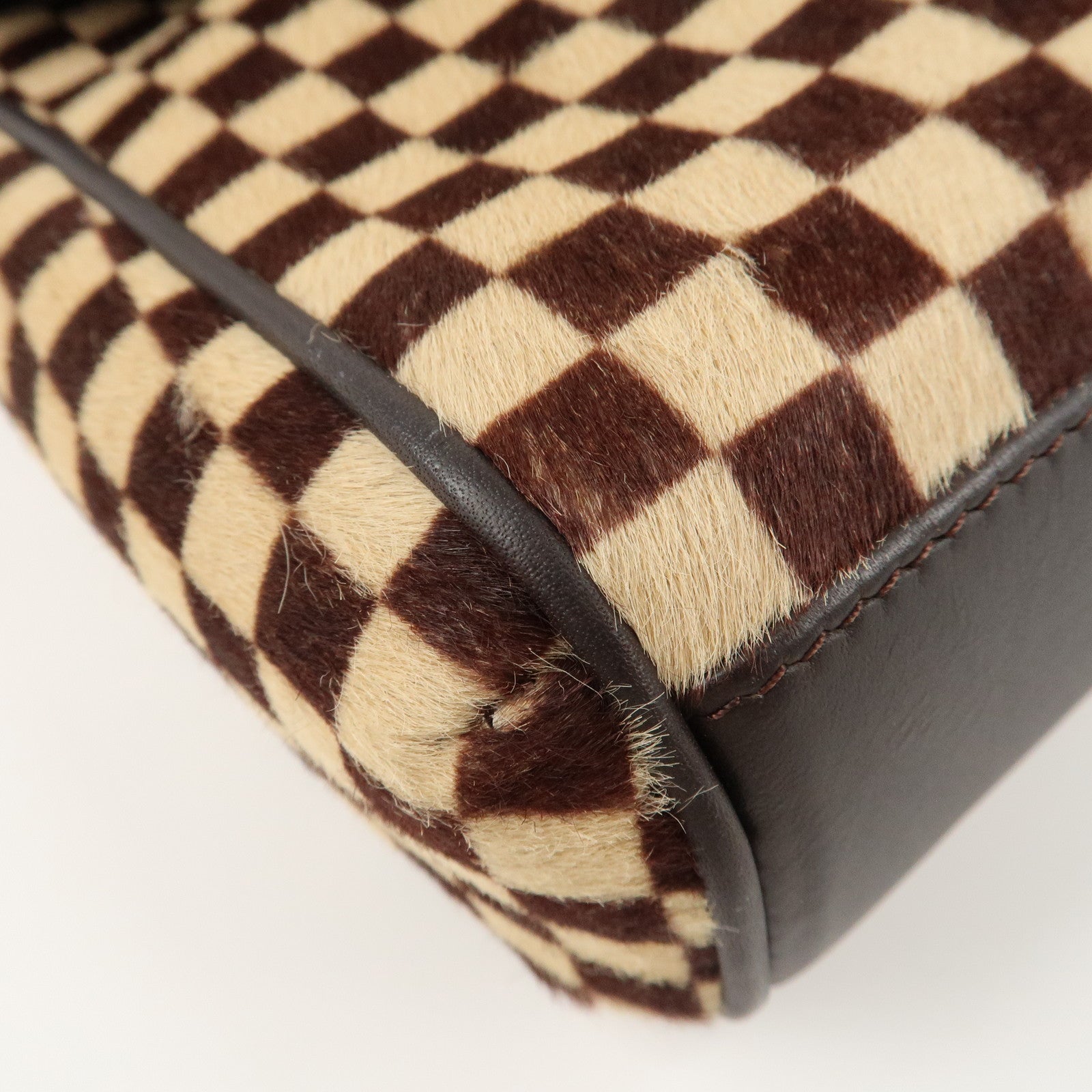 Louis Vuitton Damier Sauvage Lion Hand Bag Beige Brown M92131 Used