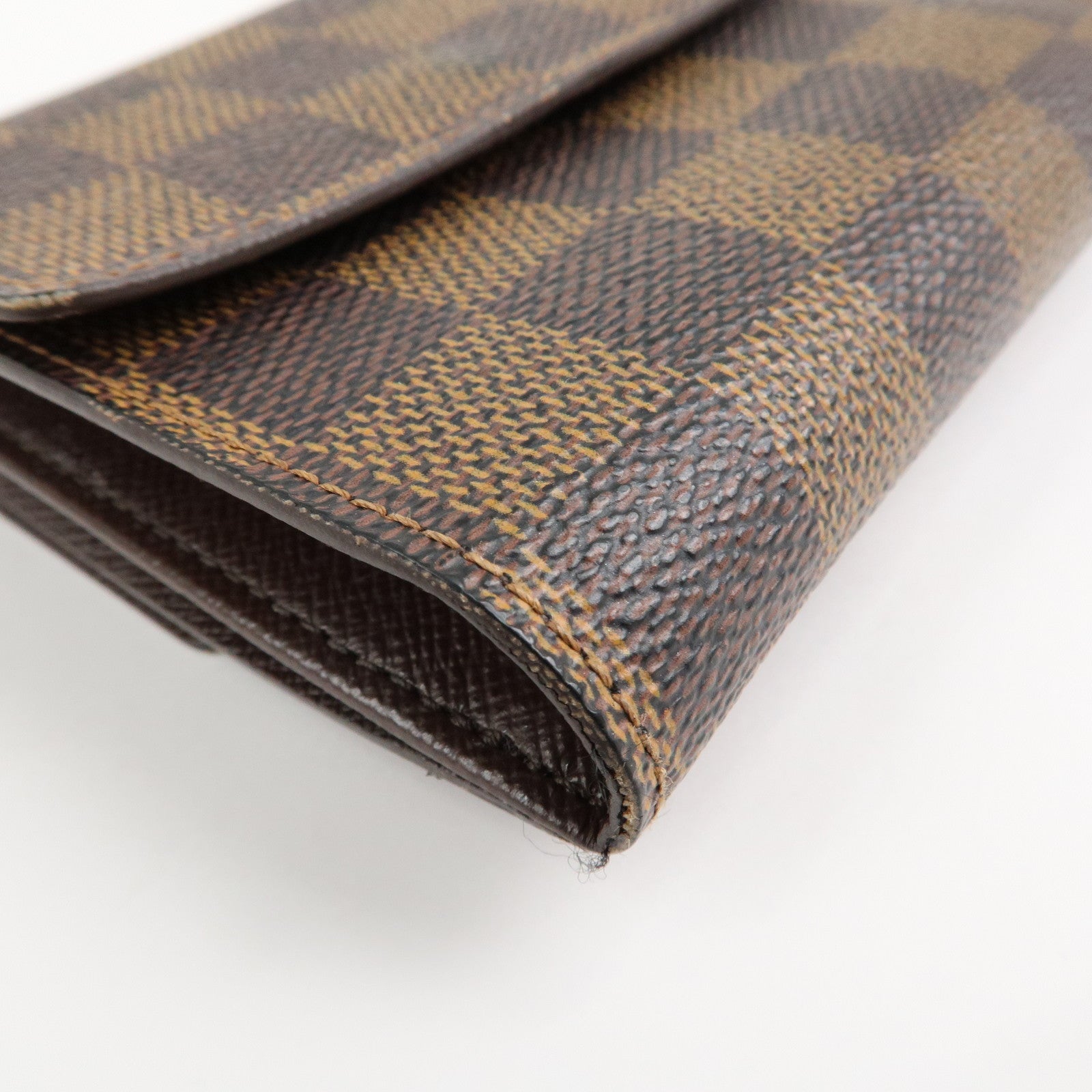 Louis Vuitton Damier Ebene Portefeuille Elise Wallet N61654 Used