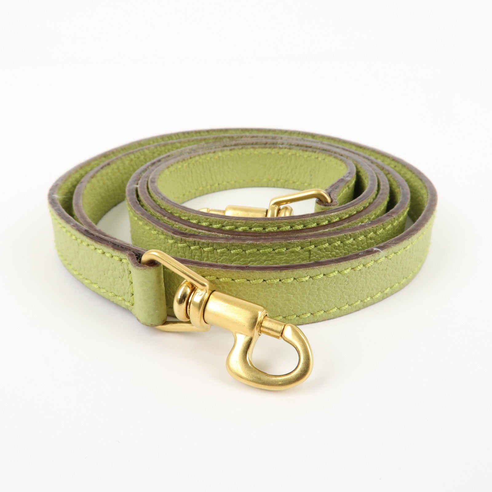 GUCCI Bamboo Suede Leather 2WAY Shoulder Bag Green 007.2032 Used