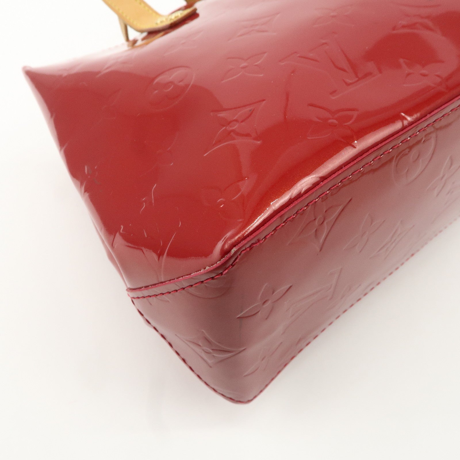 Louis Vuitton Monogram Vernis Lead PM Hand Bag Red M91990 Used
