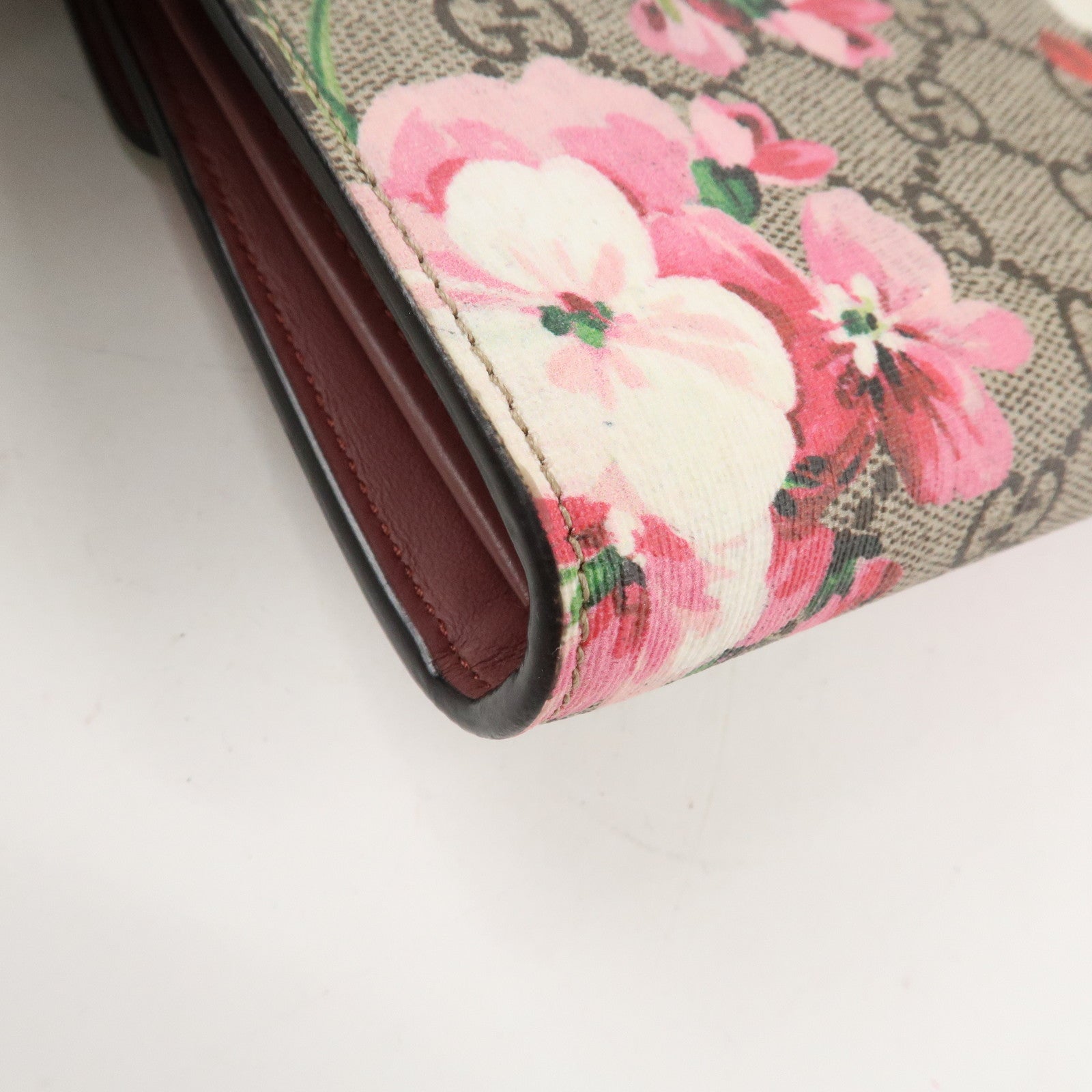 GUCCI Dionysus GG Blooms GG Crystal Chain Wallet Hand Bag 401231 Used