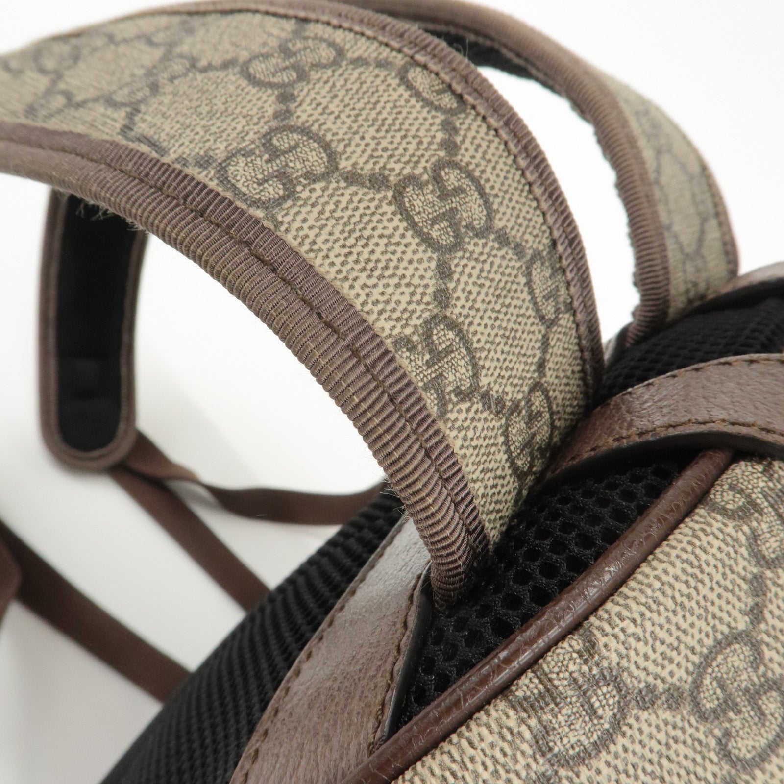 GUCCI Ophidia Sherry GG Supreme Leather Small Backpack 547965 Used