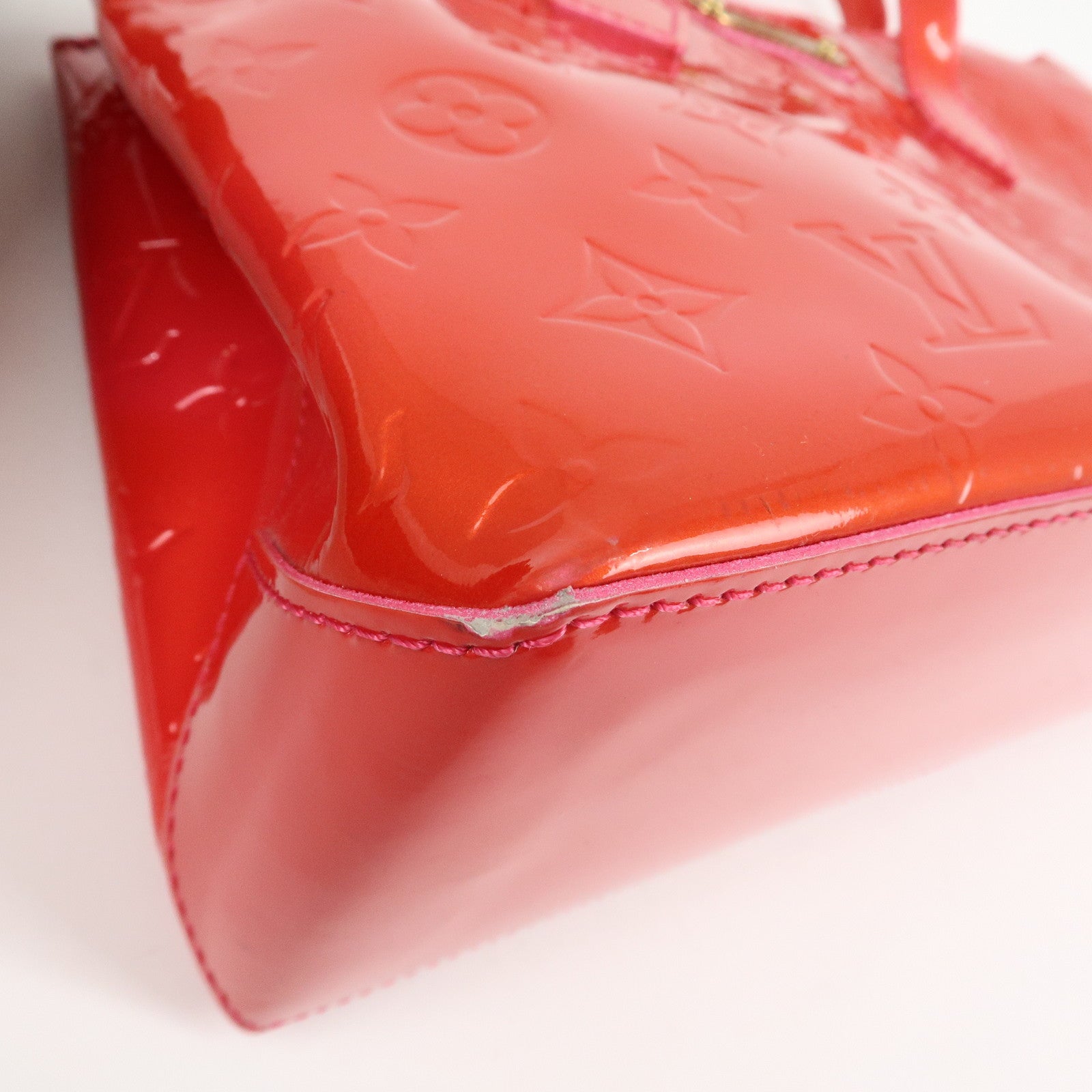 Louis Vuitton Monogram Vernis Wilshire PM Hand Bag M93643 Used