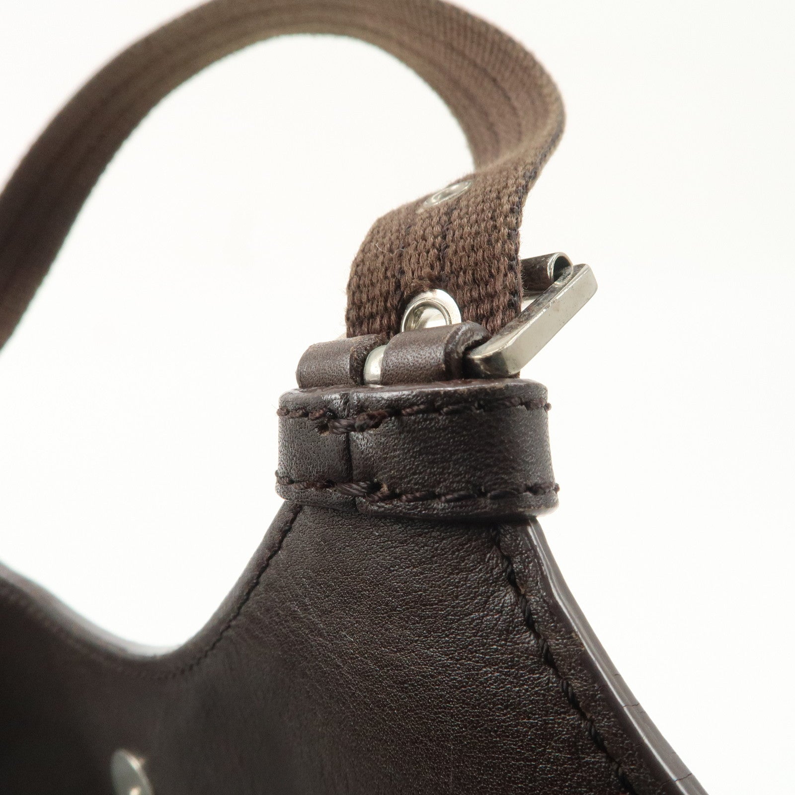 Christian Dior Trotter Canvas Leather Tote Bag Beige Brown Used