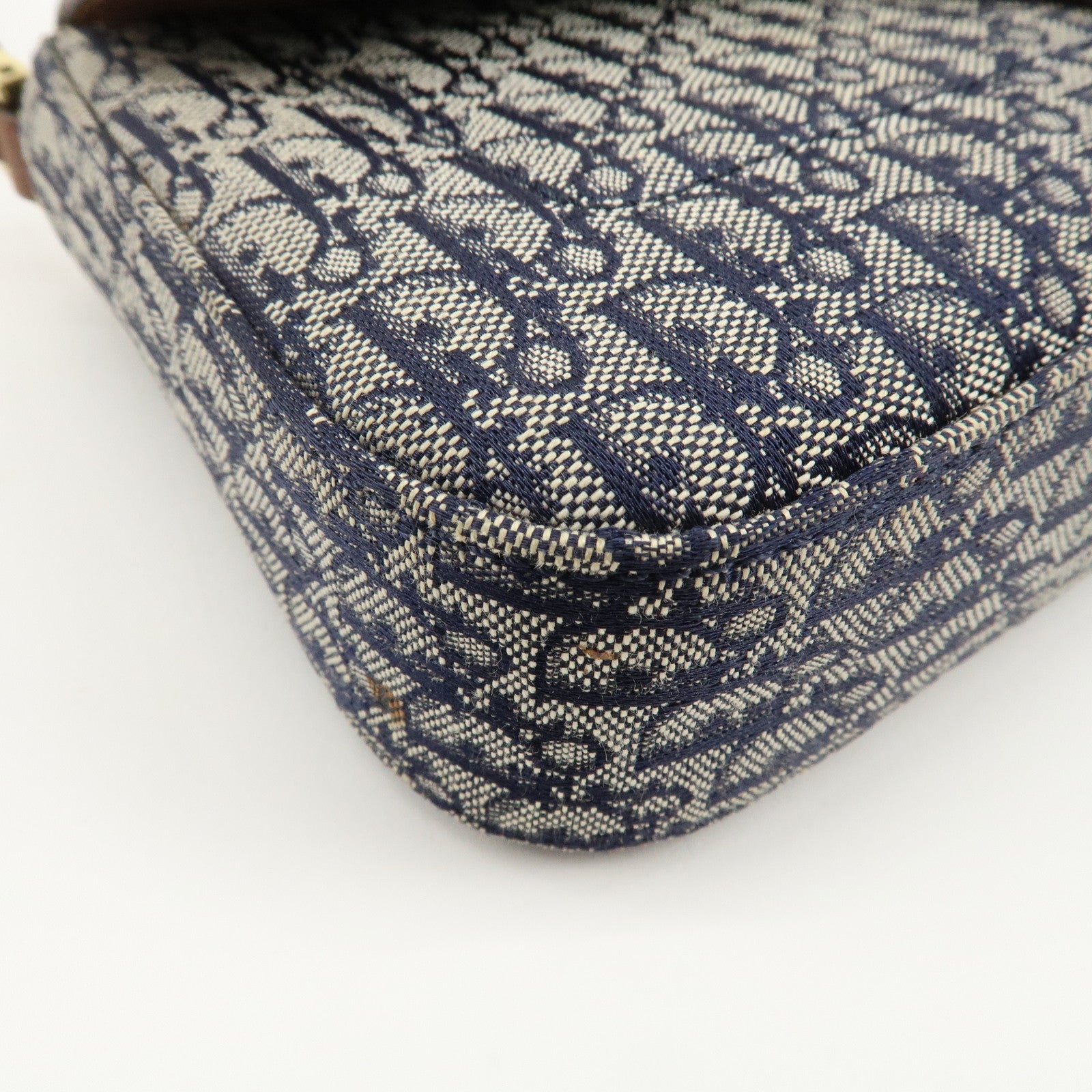 Christian Dior Trotter Street Chic Canvas Leather Shoulder Bag Used