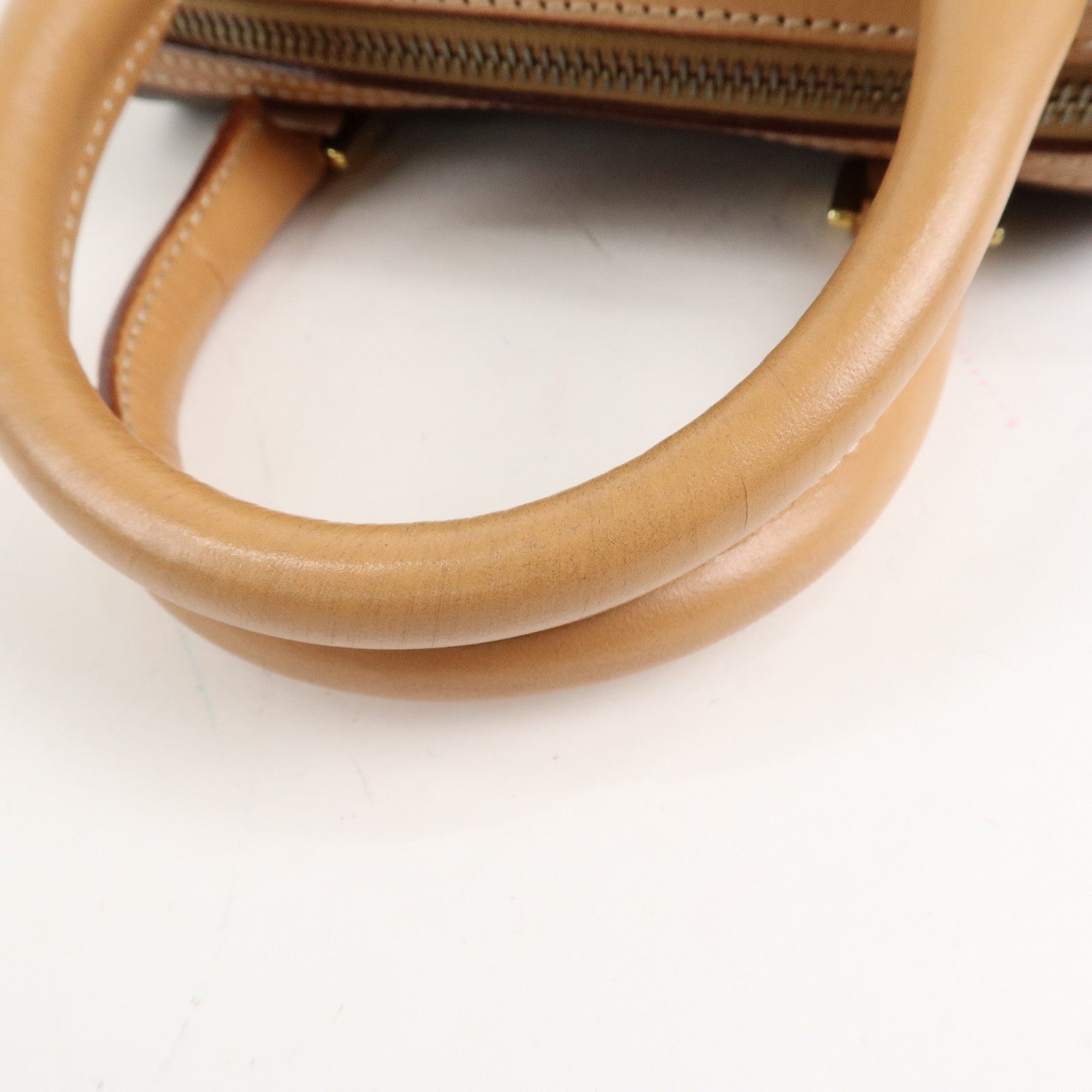 CELINE Macadam PVC Leather 2 Way Boston Bag Hand Bag Brown Used