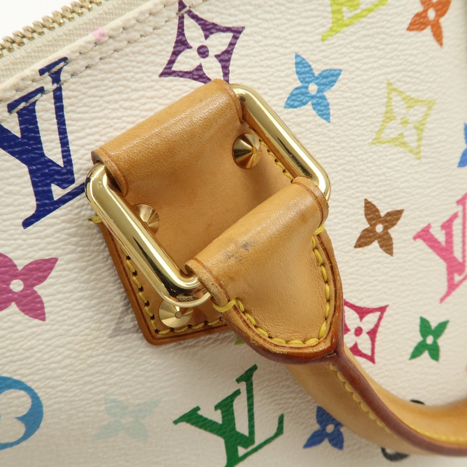 Louis Vuitton Monogram Multicolor Alma PM Hand Bag Blanc M92647 Used