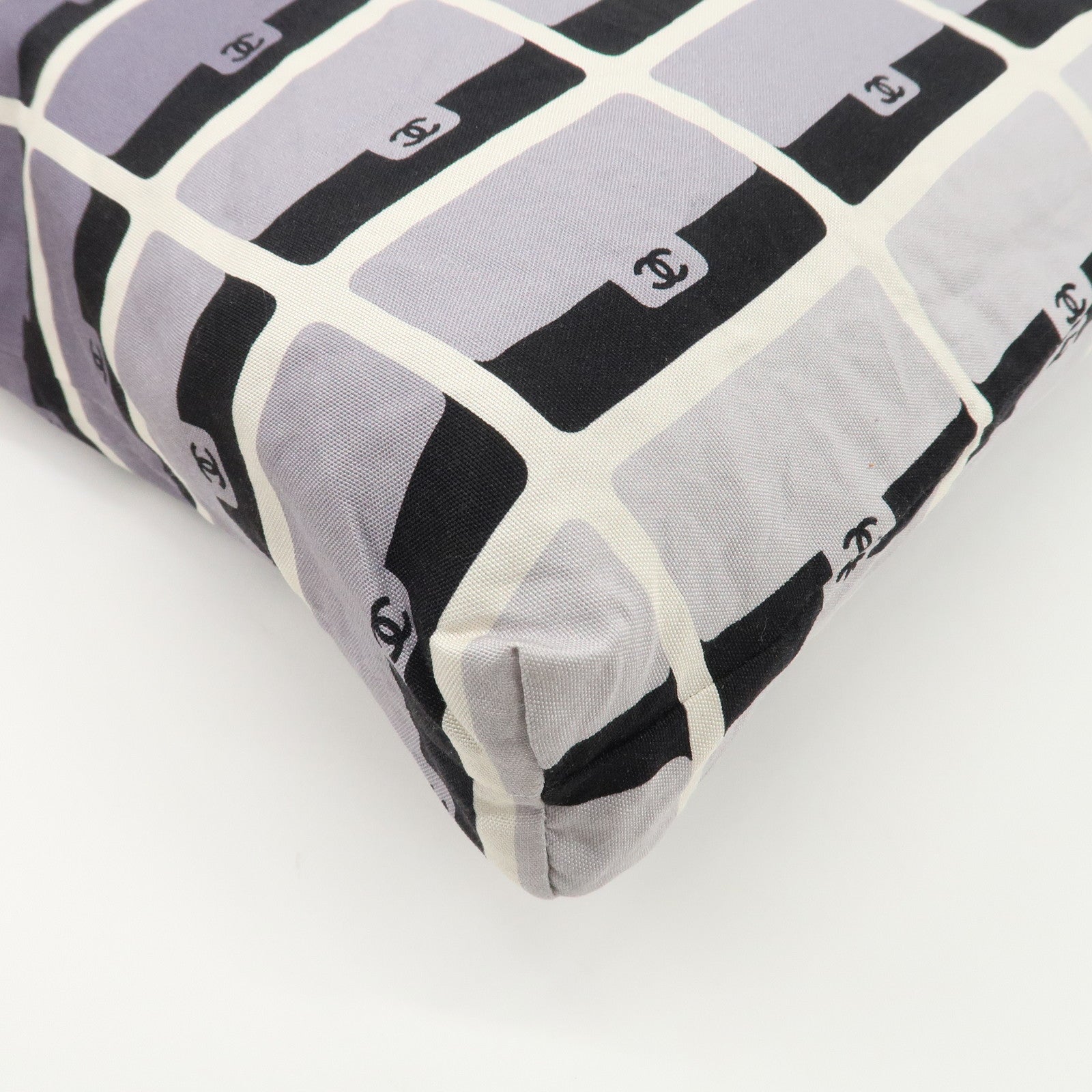 CHANEL Matelasse Cotton Jersey Lambskin Chain Shoulder Bag Eco Bag Used