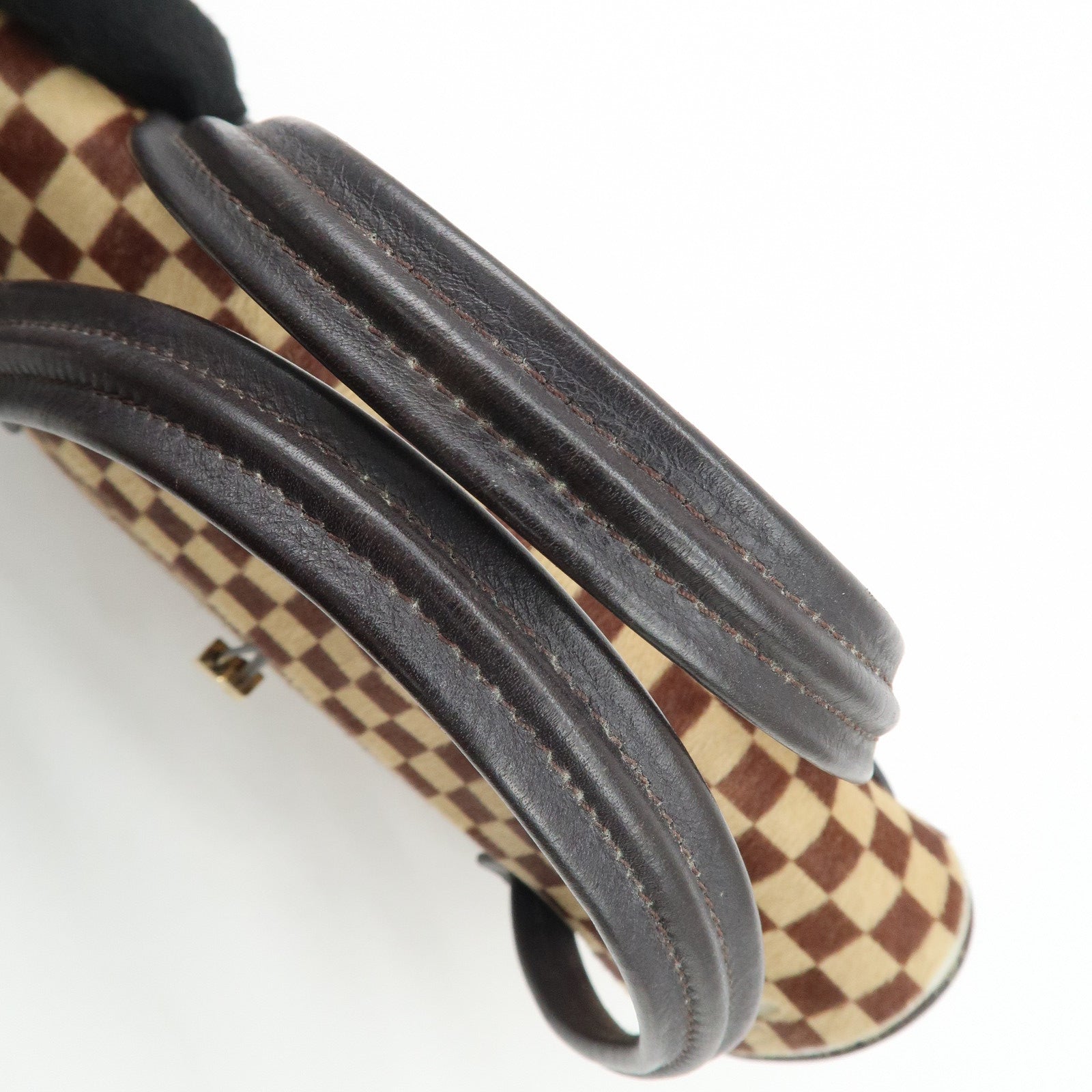 Louis Vuitton Damier Sauvage Lion Hand Bag Beige Brown M92131 Used