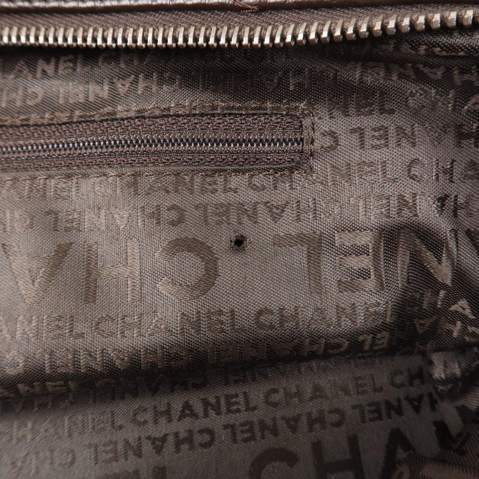 CHANEL Chocolate Bar Caviarskin Boston Bag Shoulder Bag Brown A26135