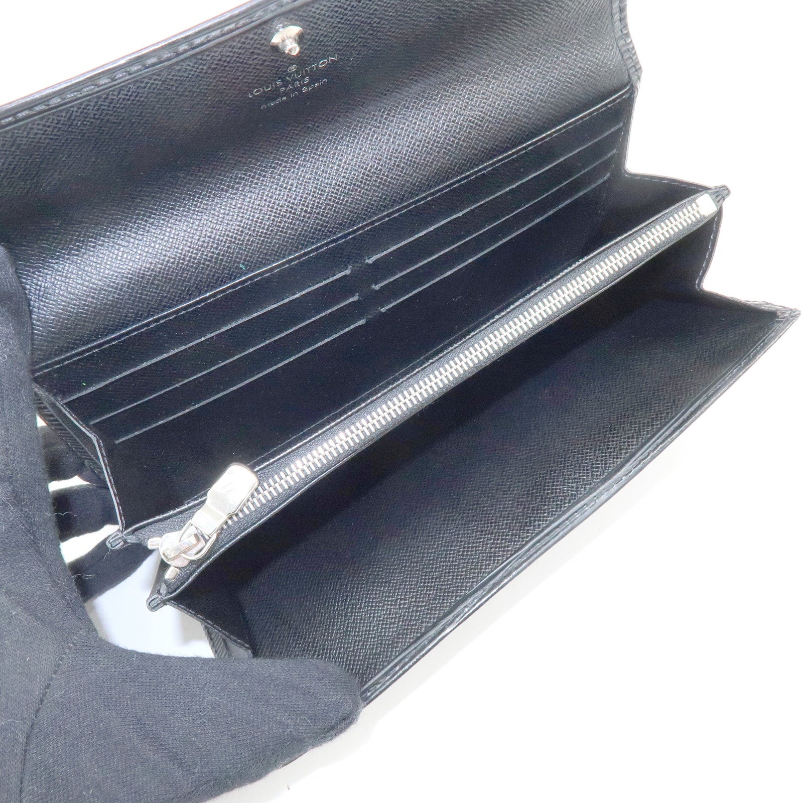 Louis Vuitton Epi Portefeuille Sarah Wallet Noir Black M63742