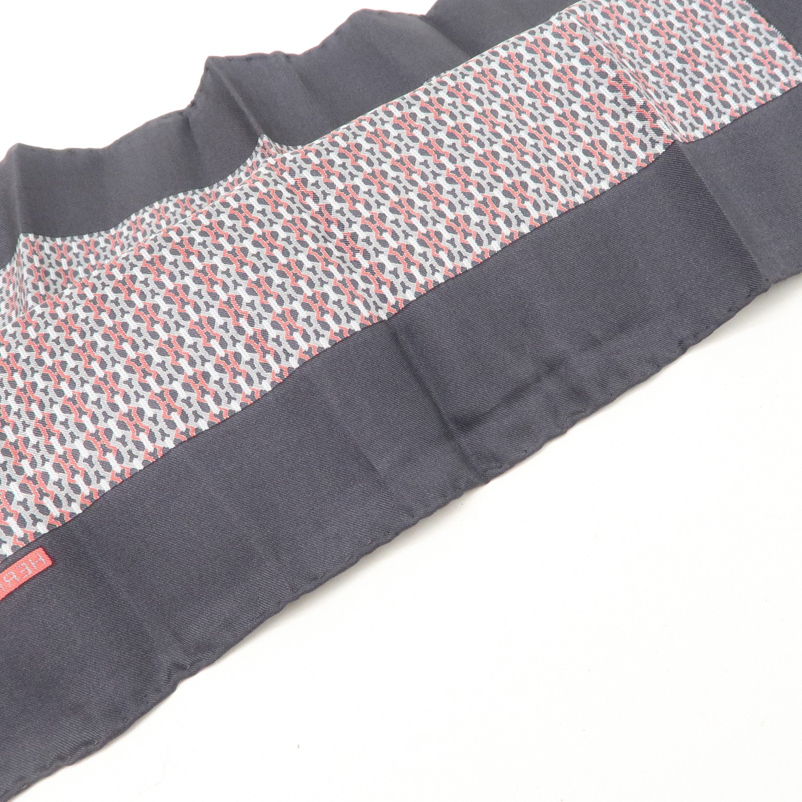 HERMES Carre 40 Silk 100% Scarf Petit Carre Mini Scarf Black