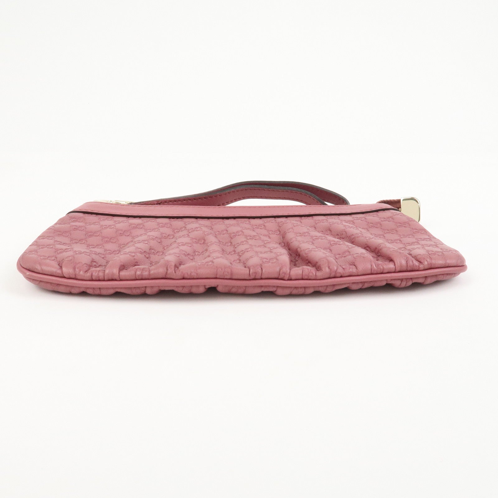 GUCCI Interlocking G Micro Guccissima Leather Pouch Pink 212203