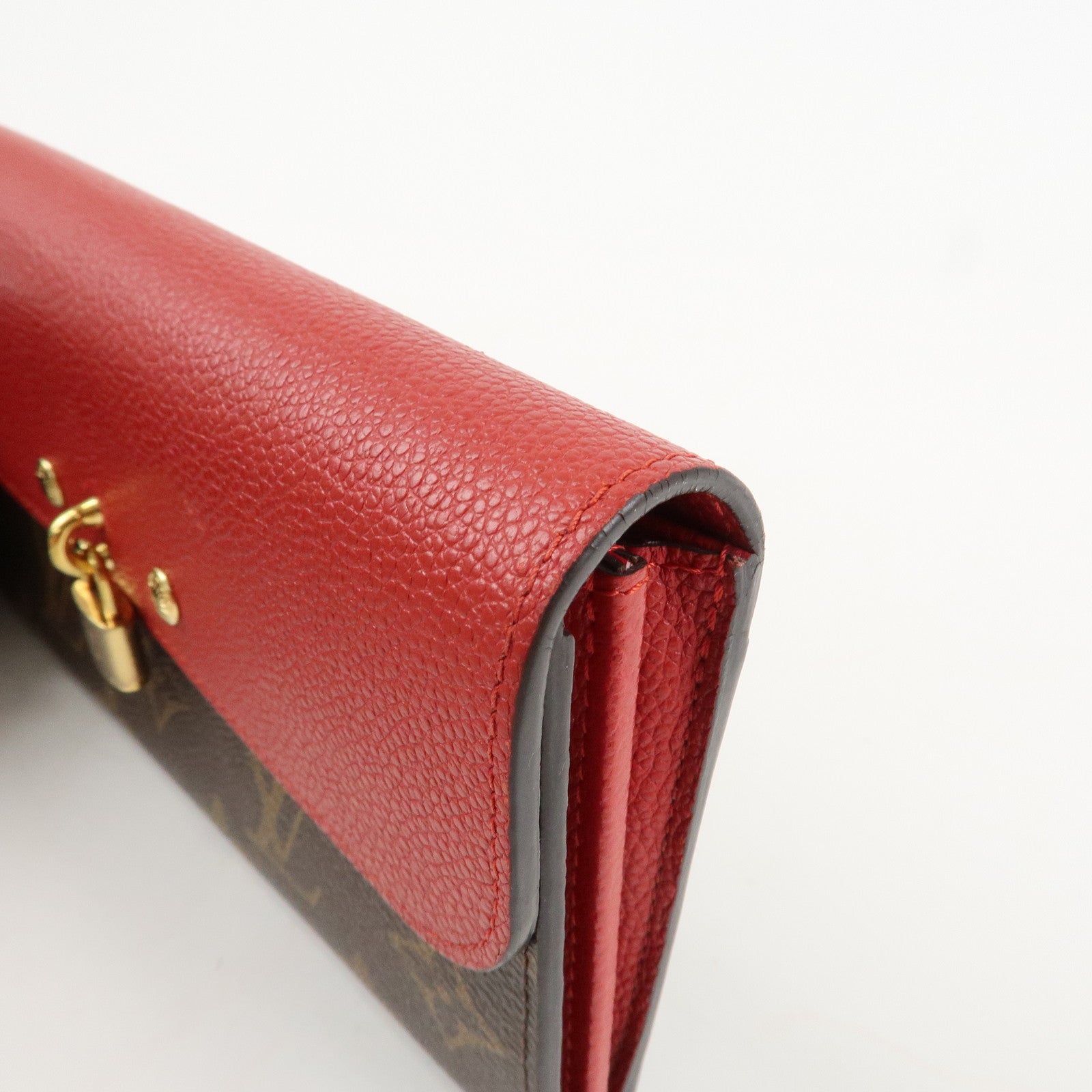 Louis Vuitton Portofoille Venus Monogram Leather Wallet Red M61836 Used