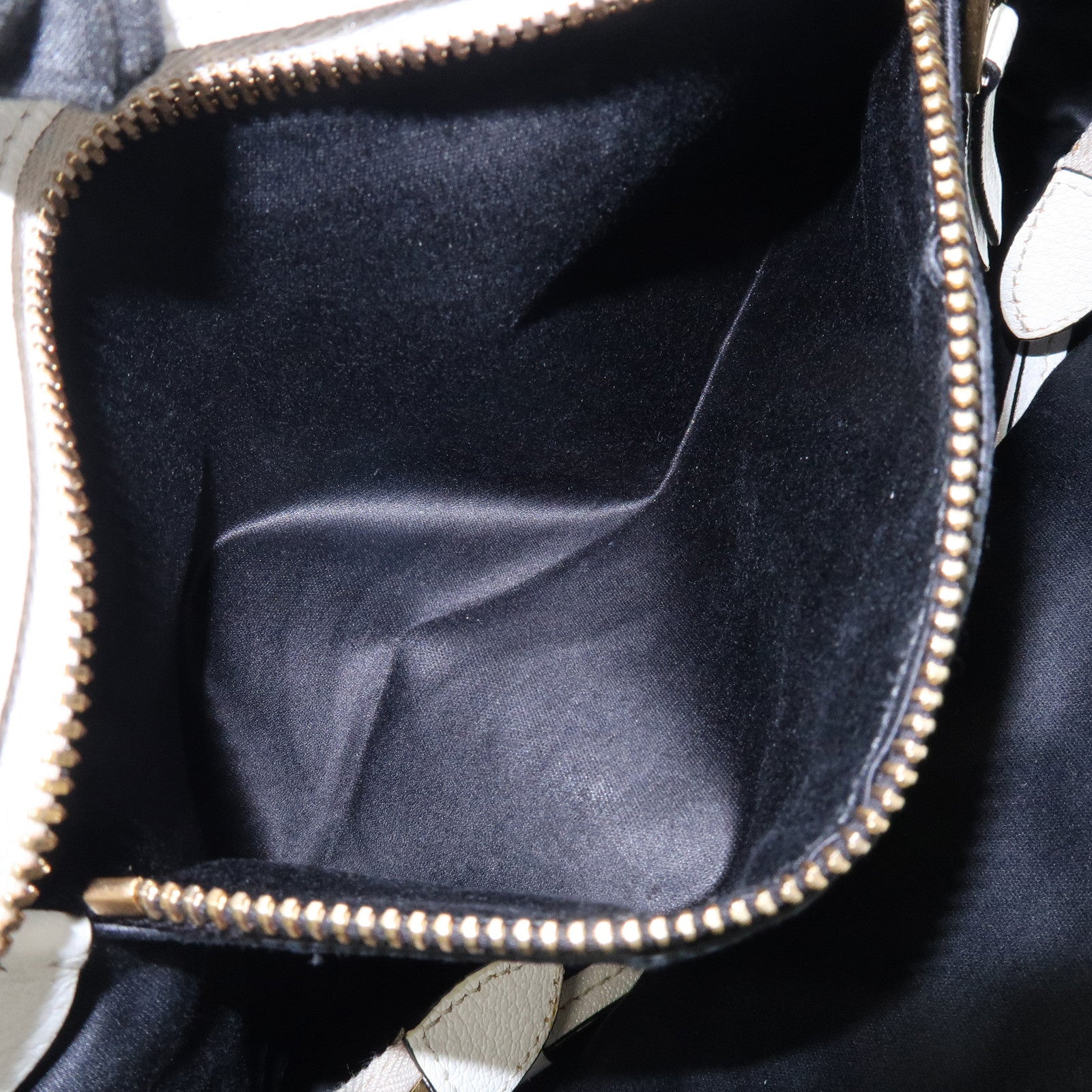 MIU MIU Madras Leather 2Way Bag Hand Bag Shoulder Bag White