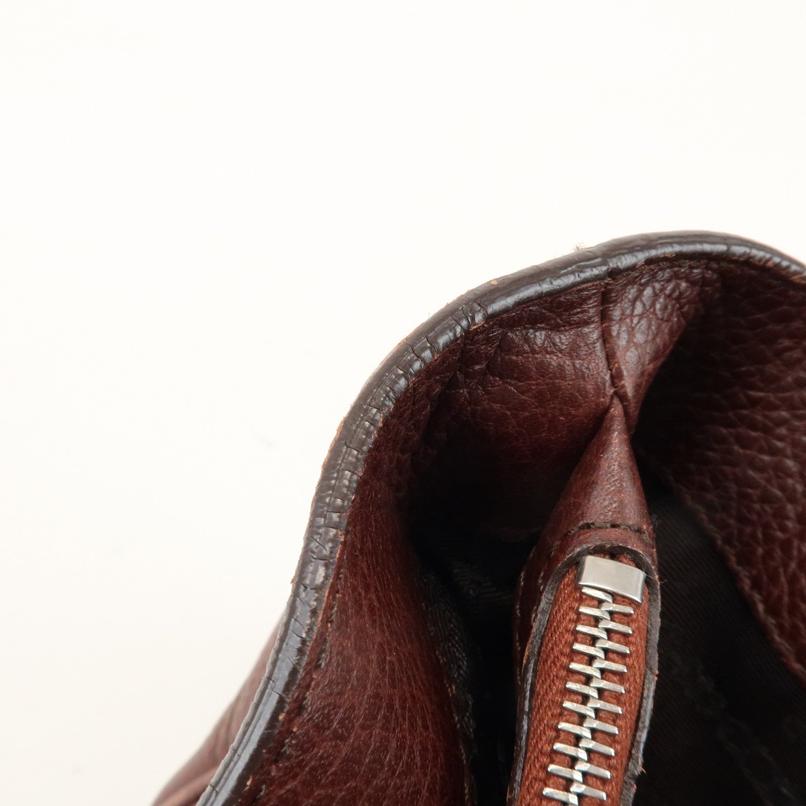 CELINE Leather Boogie Bag Hand Bag Tote Bag Brown