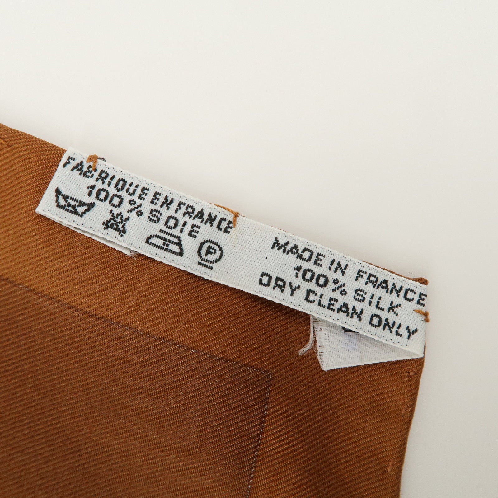 HERMES Carre 90 Silk 100% Scarf PARURES DES SABLES Gold Brown Used