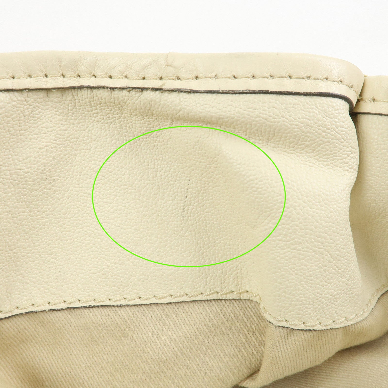 Chloe Kerala Leather Shoulder Bag Hand Bag Ivory Brown