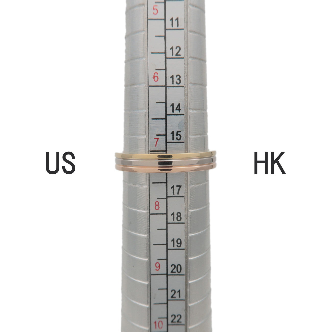 Cartier Vandome Three Color Ring #55 K18 750YG/WG/PG US7-7.5 Used