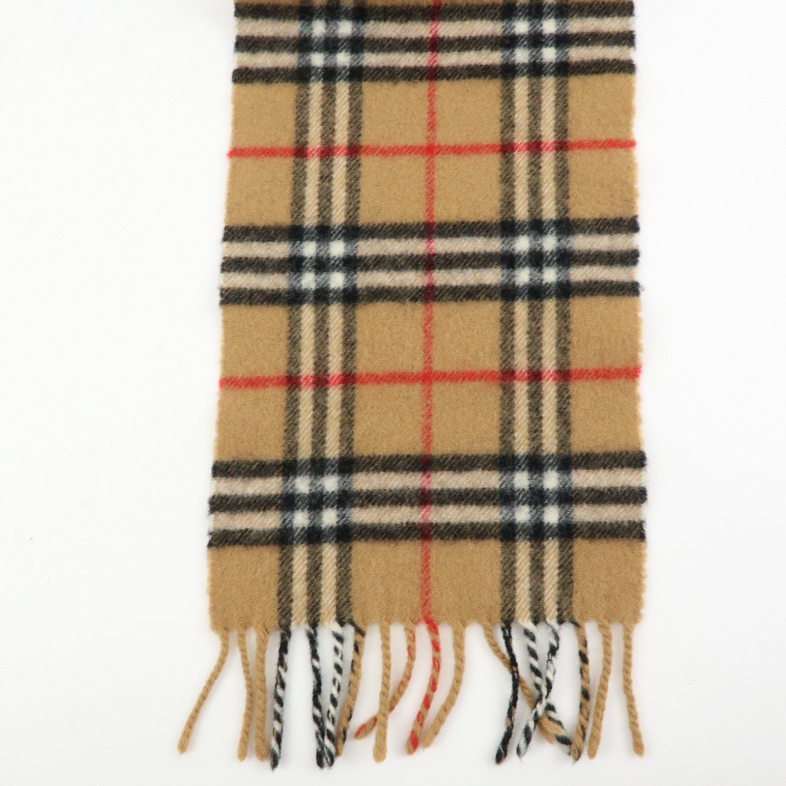 BURBERRY Nova Plaid Wool 100% Scarf Shawl Beige Black Red