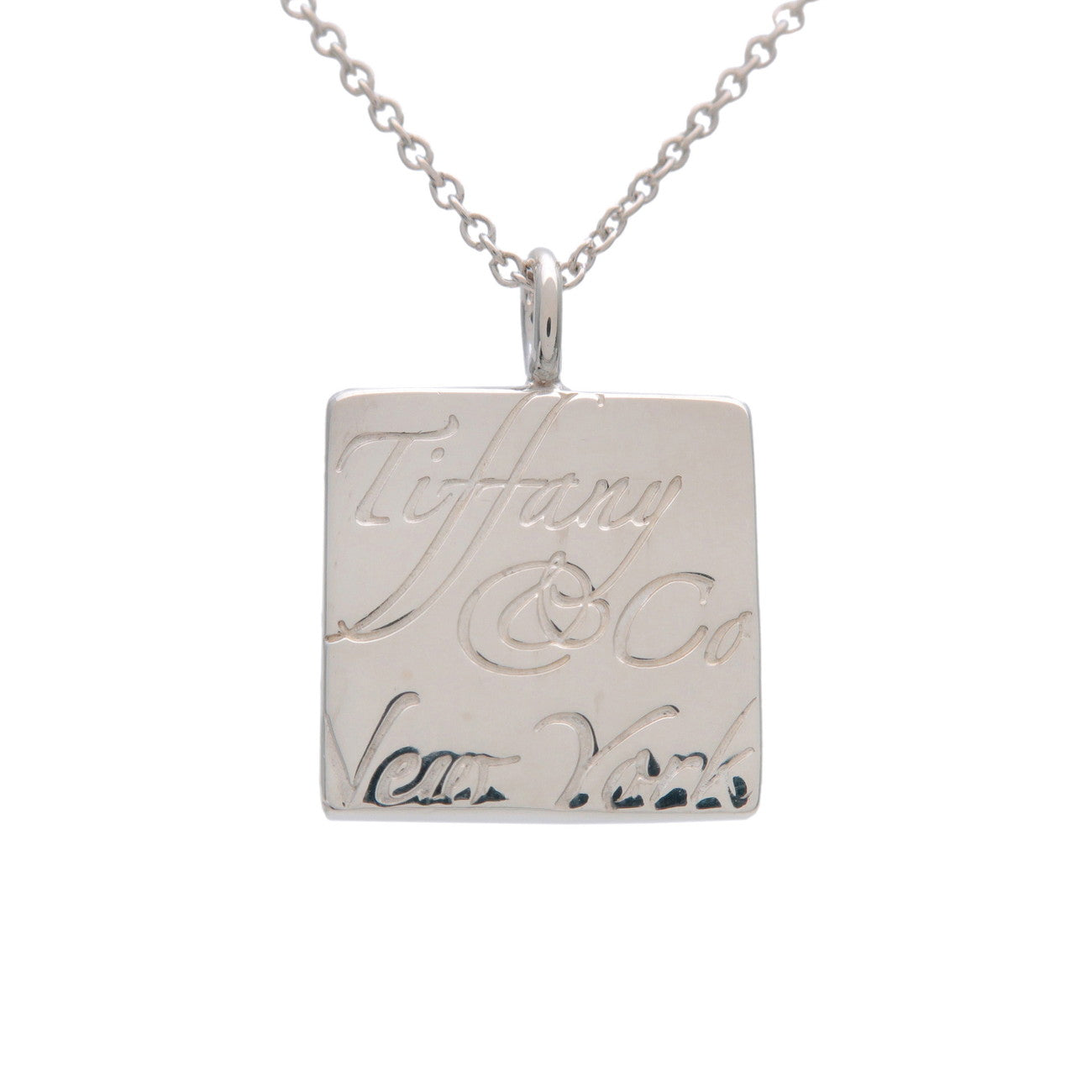 Tiffany & Co Notes Square Necklace SV925 Silver