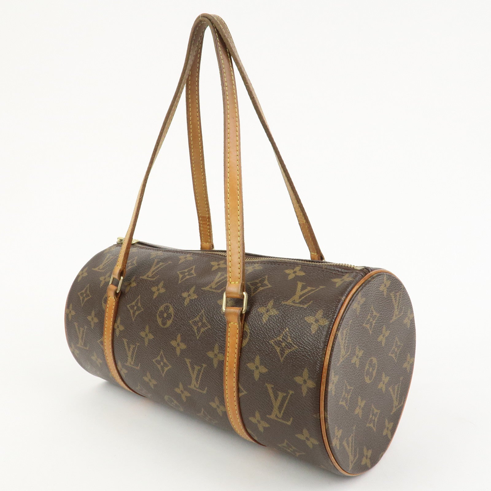 Louis Vuitton Monogram Papillon 30 Hand Bag Brown M51385