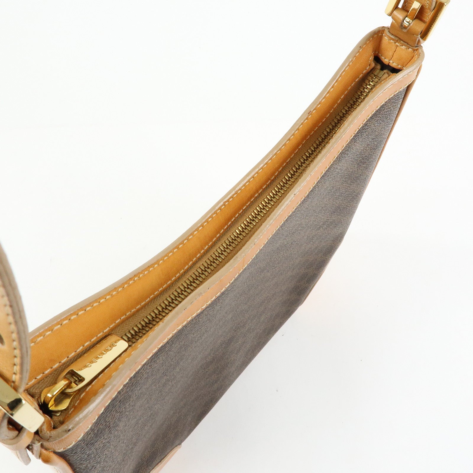 CELINE Macadam PVC Leather Shoulder Bag Hand Bag Brown