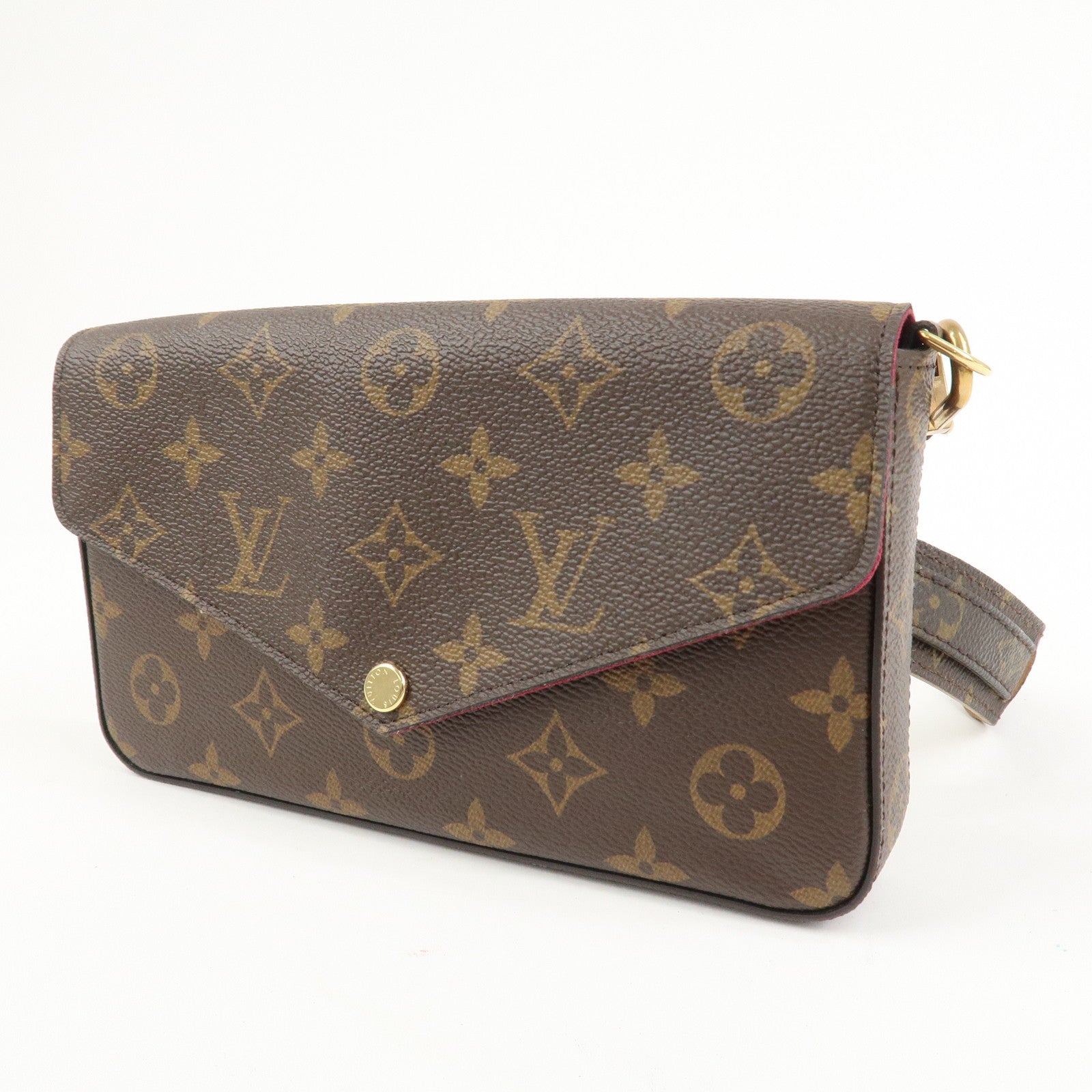 Louis Vuitton Monogram Pochette Felicie Shoulder Bag Brown M61276