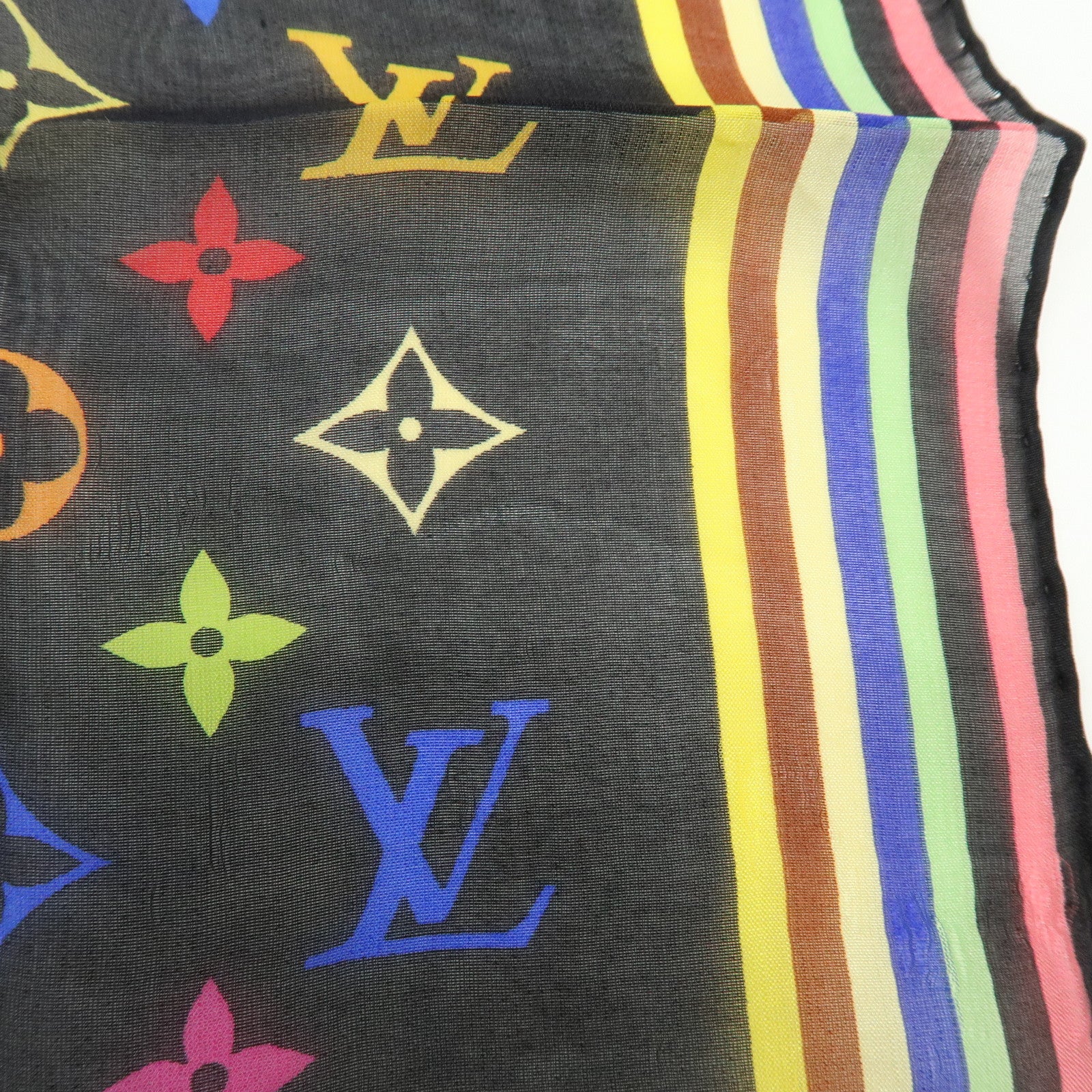 Louis Vuitton Monogram Multicolor Cotton 100% Handkerchief M71912